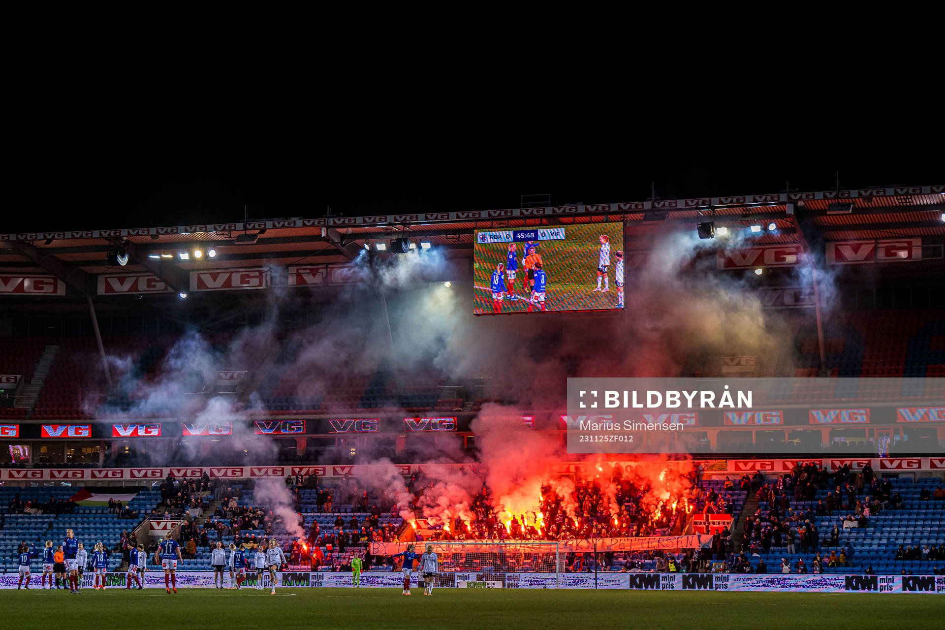 Spectators in the stands