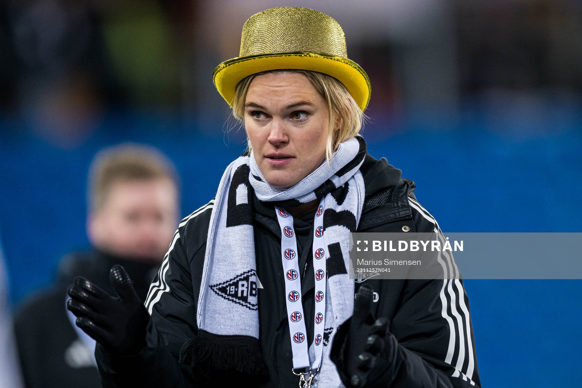 Kristine Bjørdal Leine of Rosenborg celebrates after the cup final between Rosenborg and Vålerenga on November 25, 2023 in Oslo.