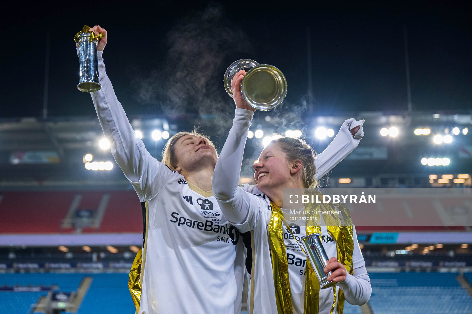 Cesilie Andreassen and Selma Sol Magnusdottir of Rosenborg