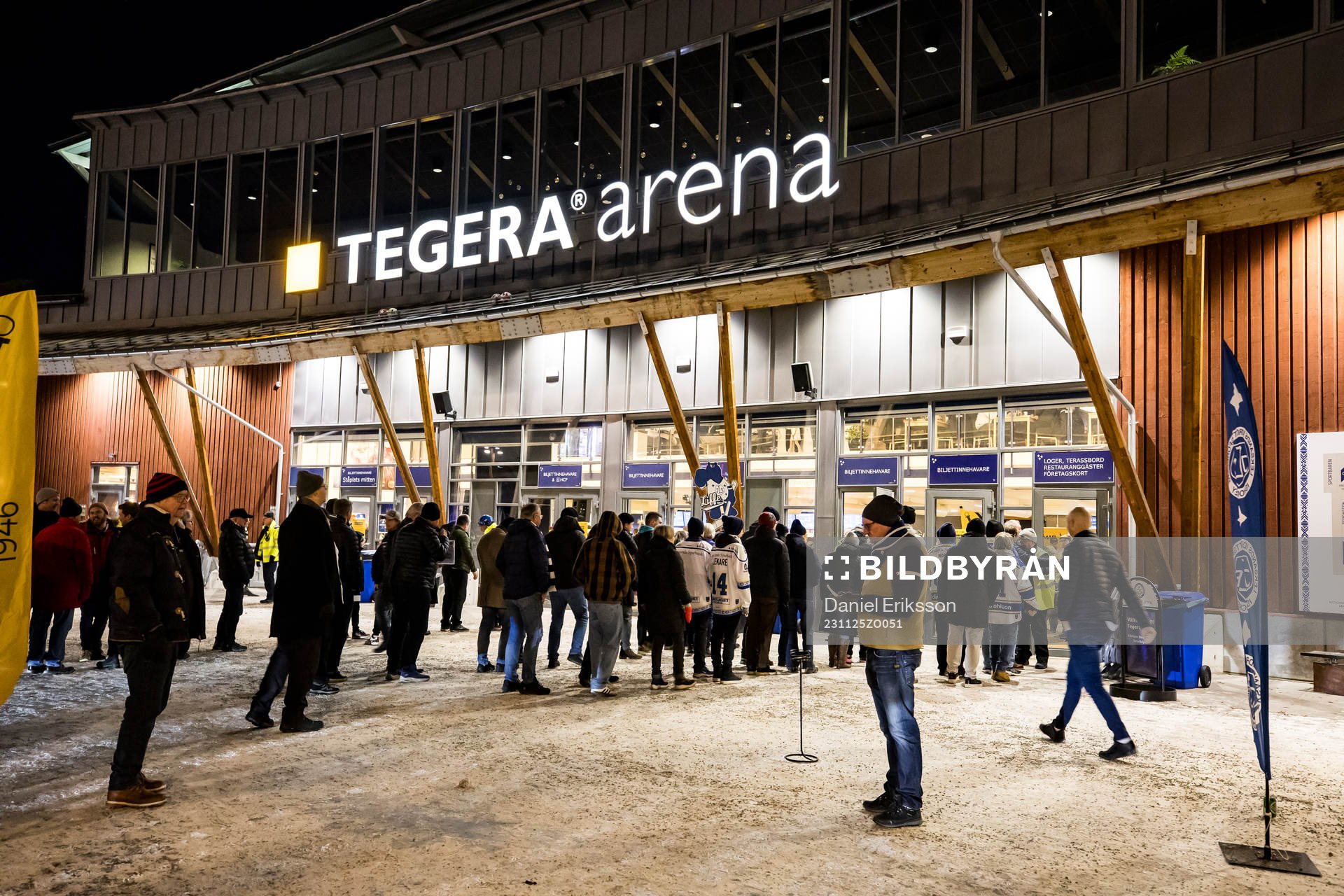 Tegera Arena innan ishockeymatchen i SHL mellan Leksand och