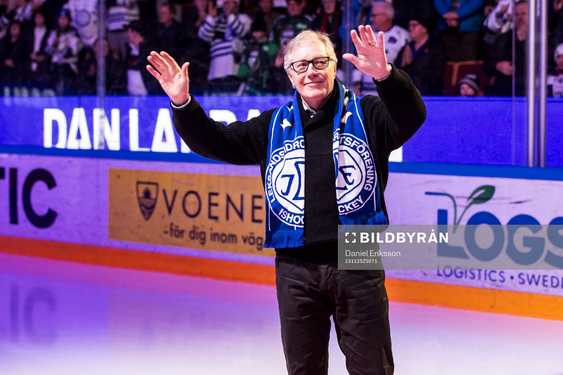 Dan Labraaten innan ishockeymatchen i SHL mellan Leksand