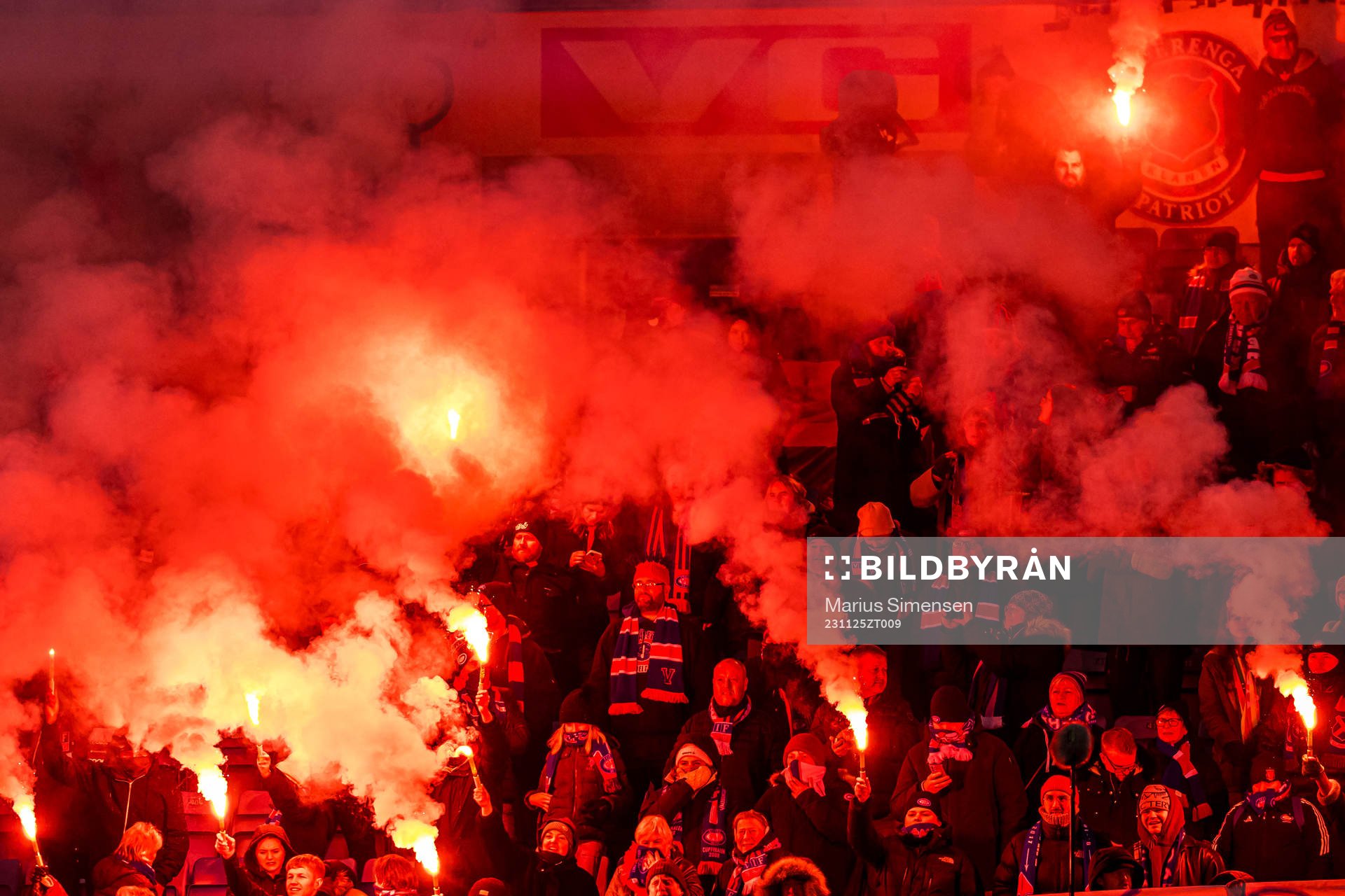 Spectators in the stands