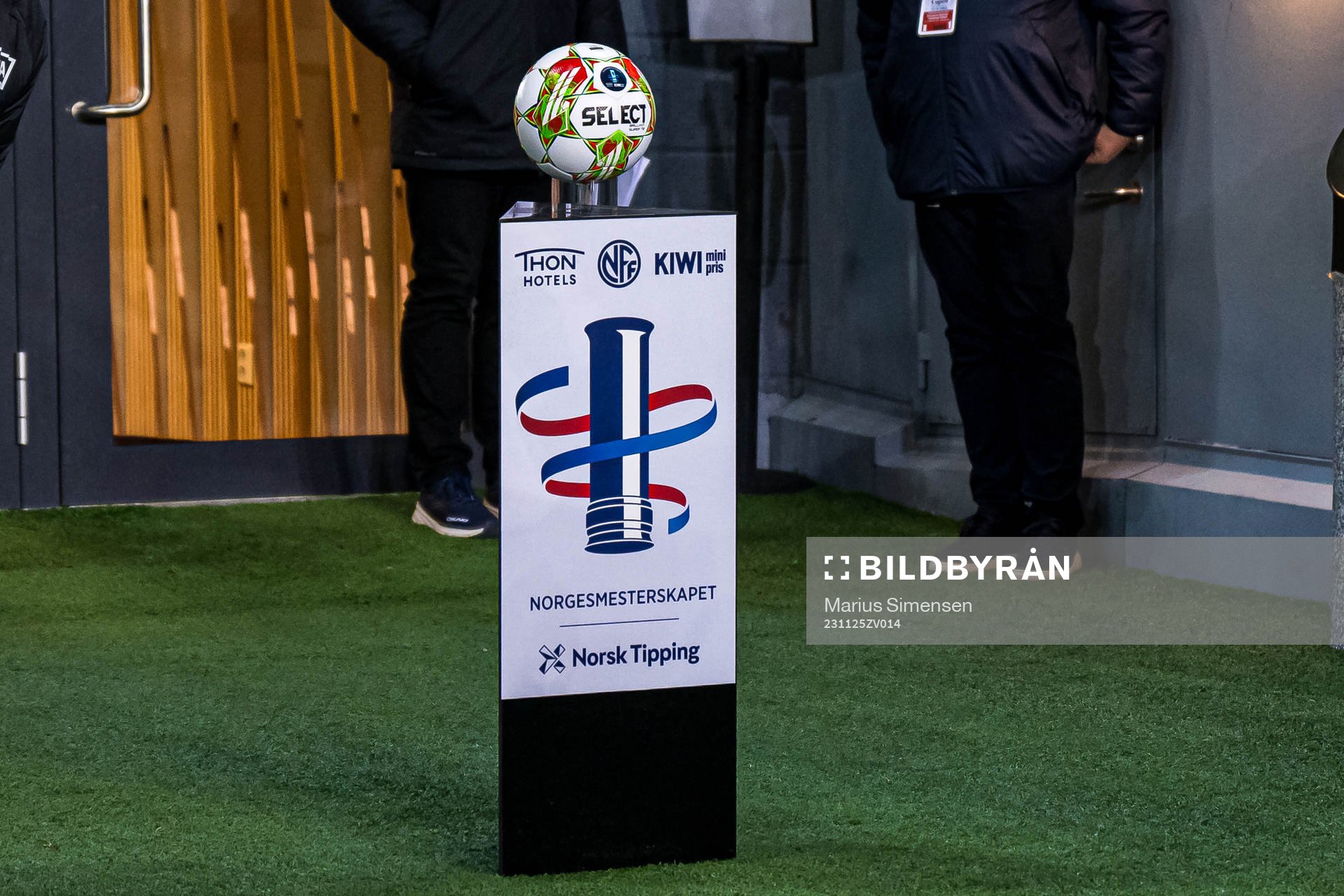 The matchball ahead of the cup final between Rosenborg and Vålerenga on November 25, 2023 in Oslo.