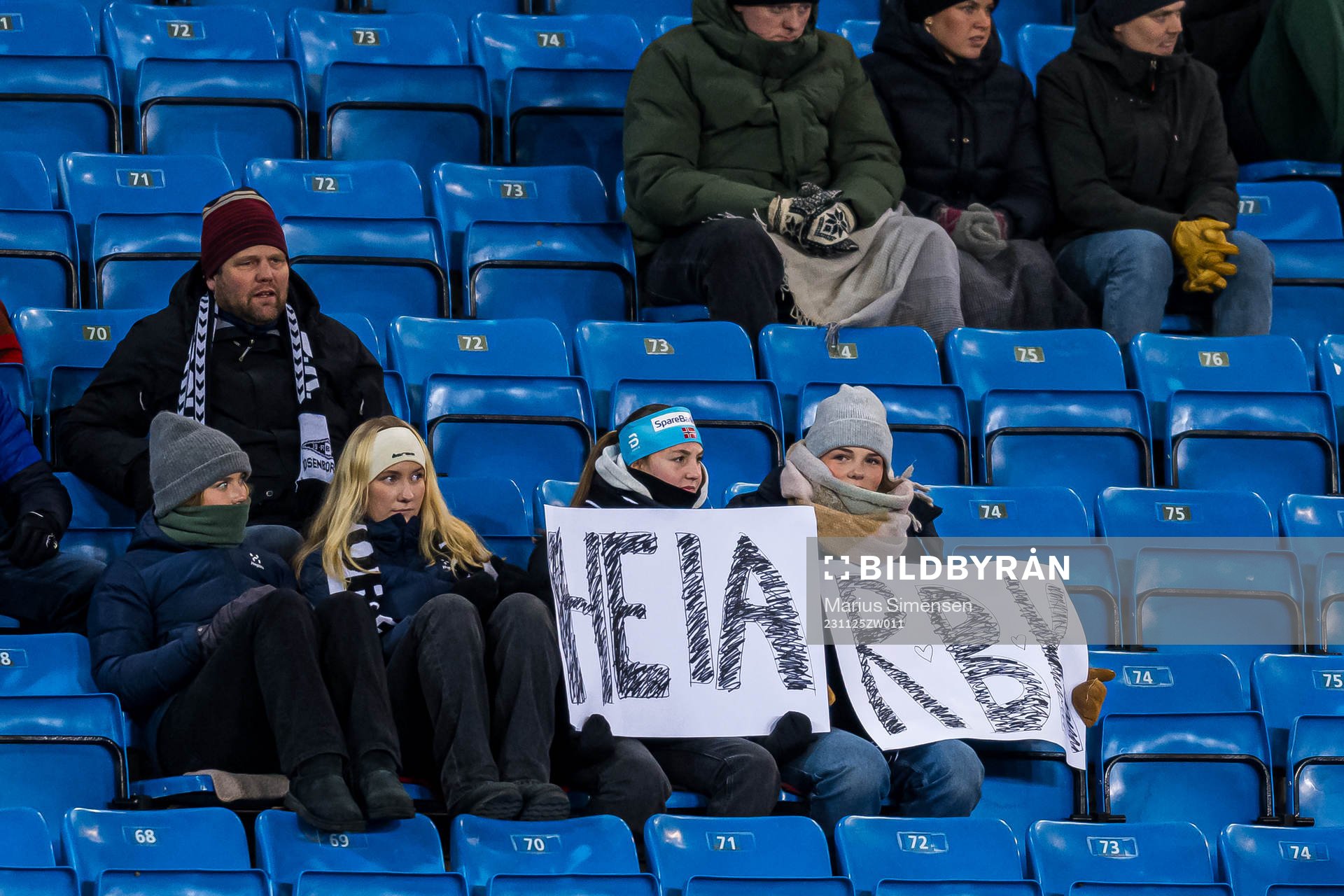 Spectators in the stands
