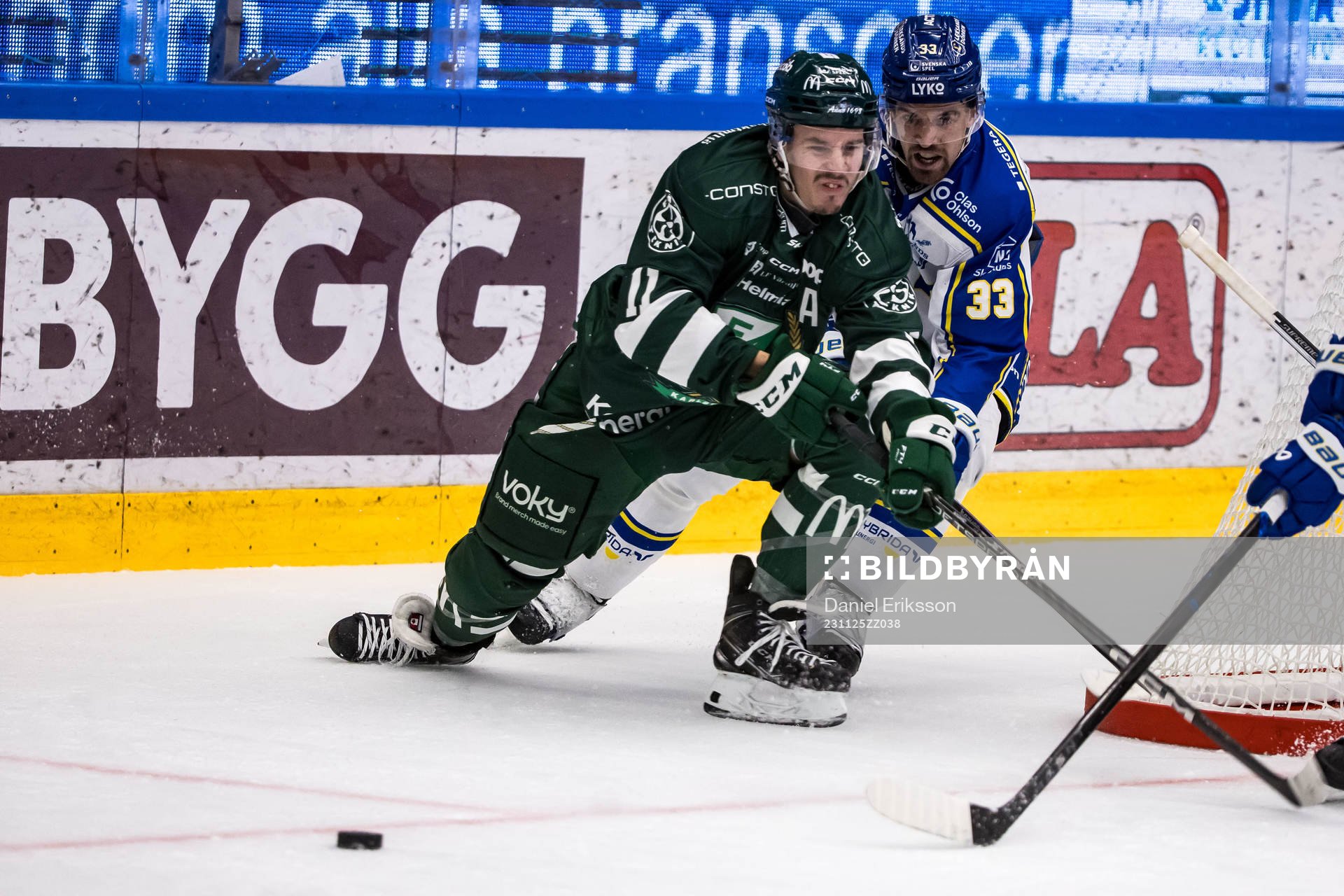 Färjestads Joakim Nygård och Leksands Eddie Larsson
