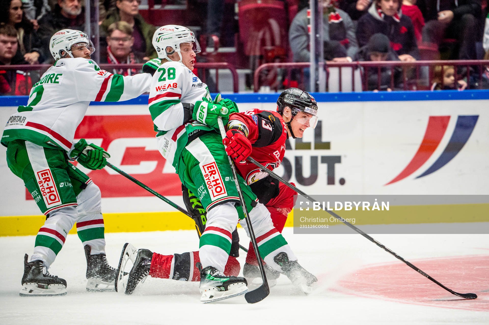 Malmö Redhawks Fredrik Händemark mot Rögles Anton