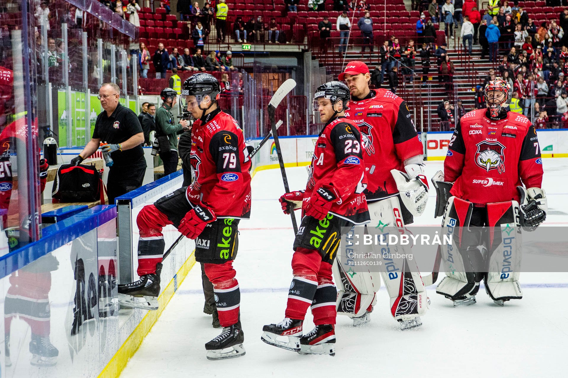 Malmö Redhawks spelare deppar