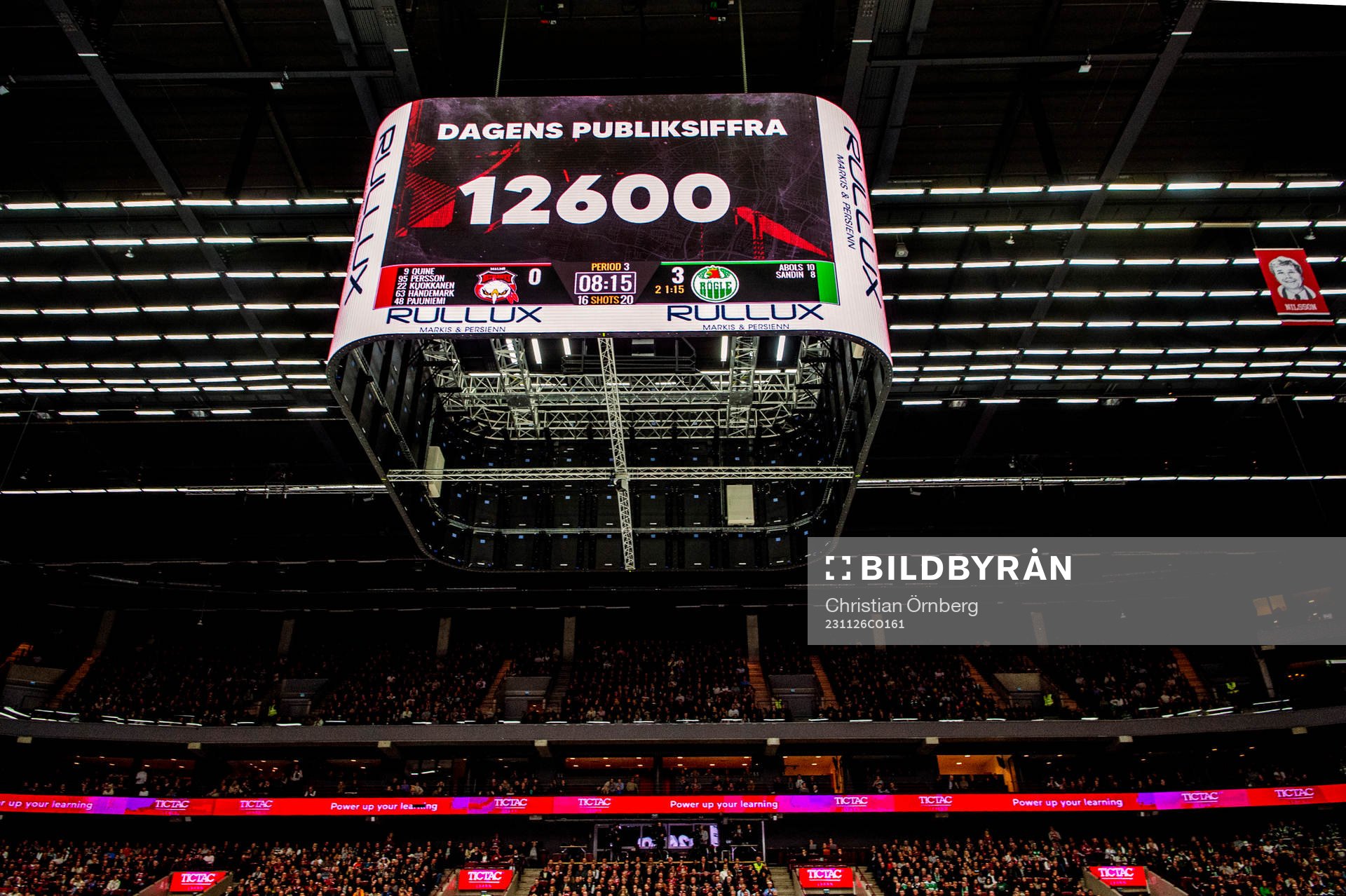 Dagens publiksiffra 12600 i Malmö arena