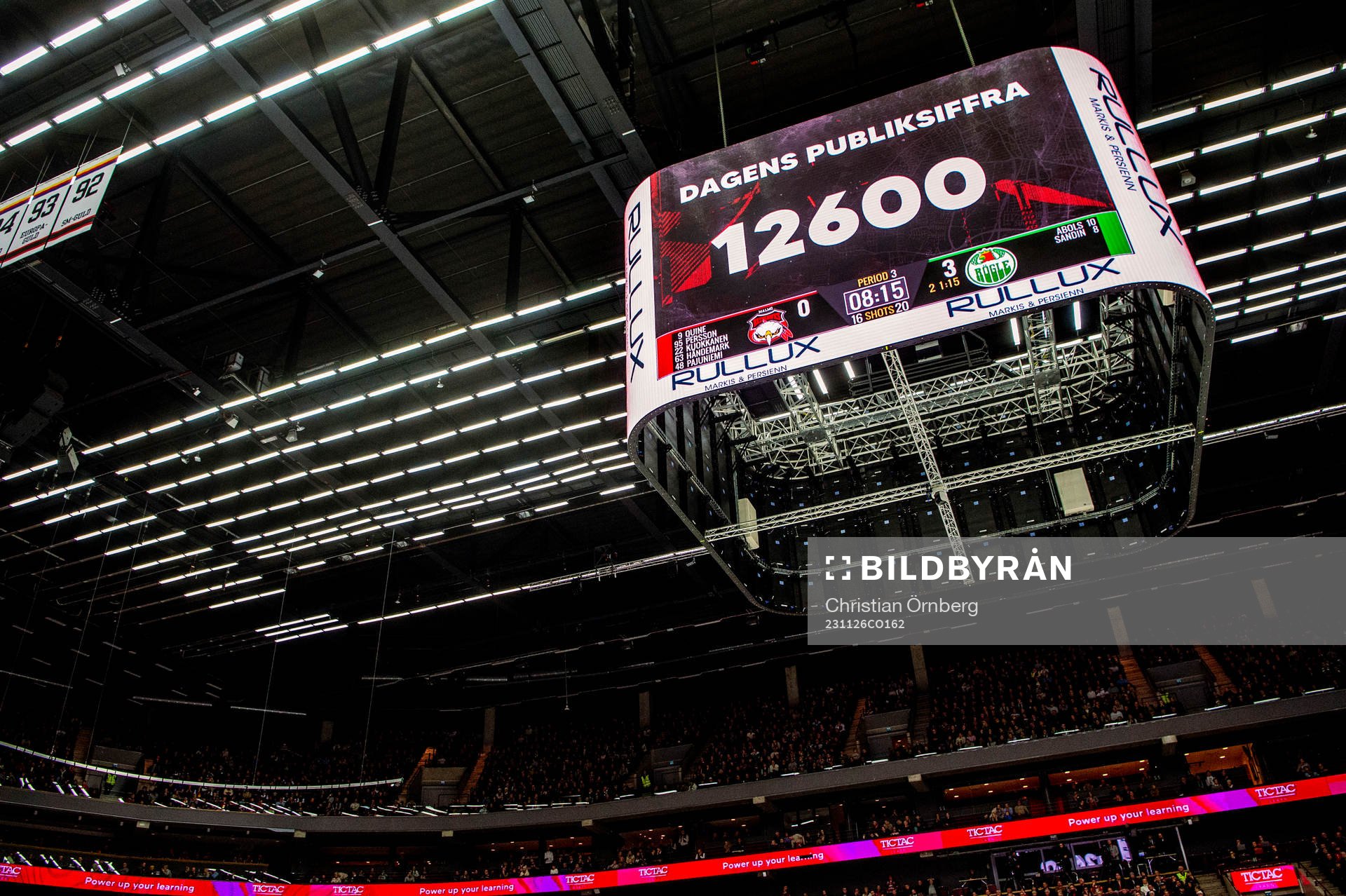 Dagens publiksiffra 12600 i Malmö arena