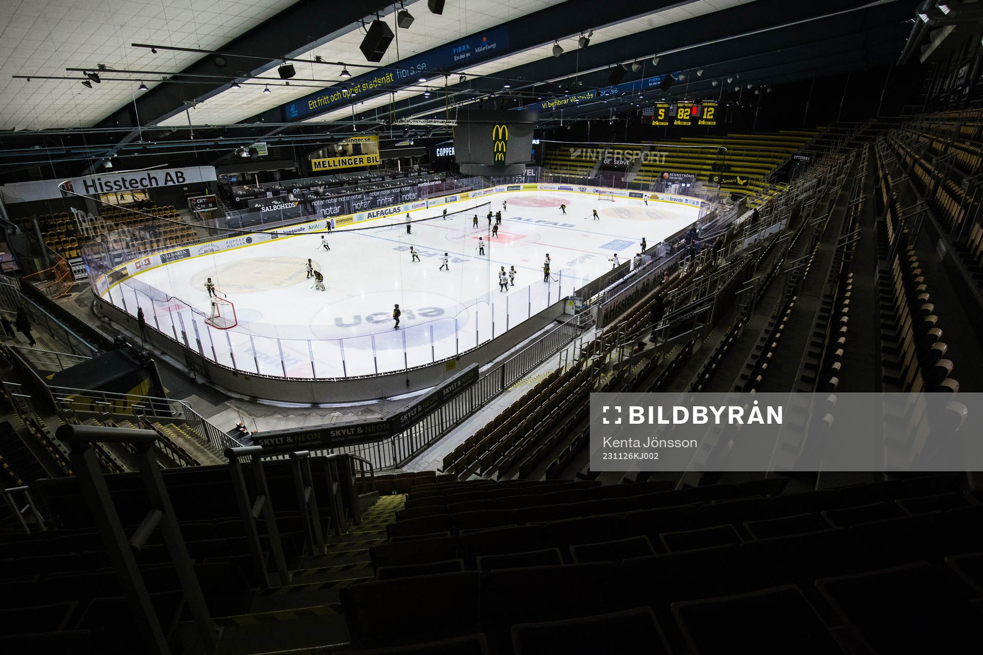 Interiör av ABB Arena Nord