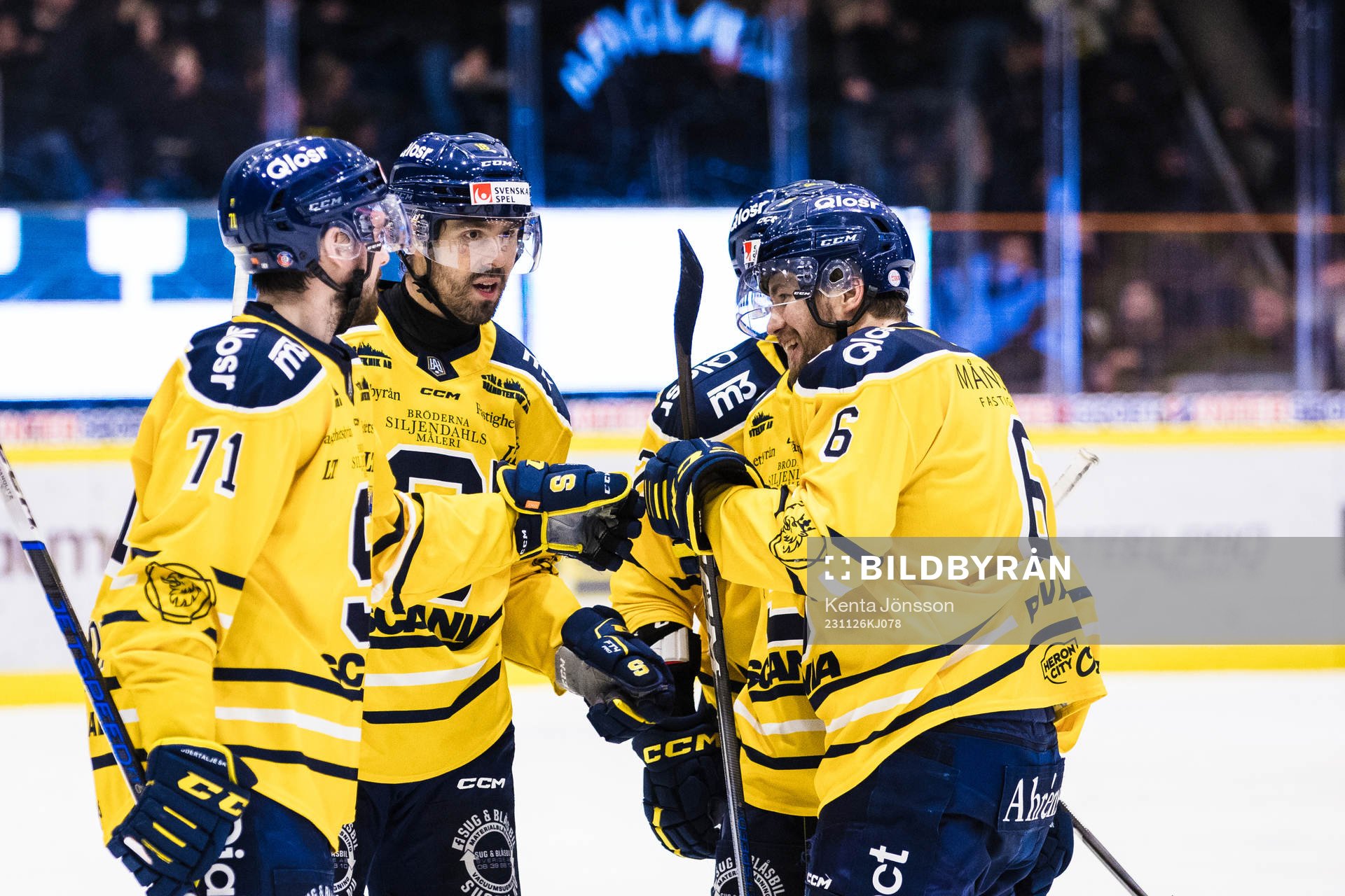 Södertäljes Dominic Turgeon, Linus Videll och Olli Vainio