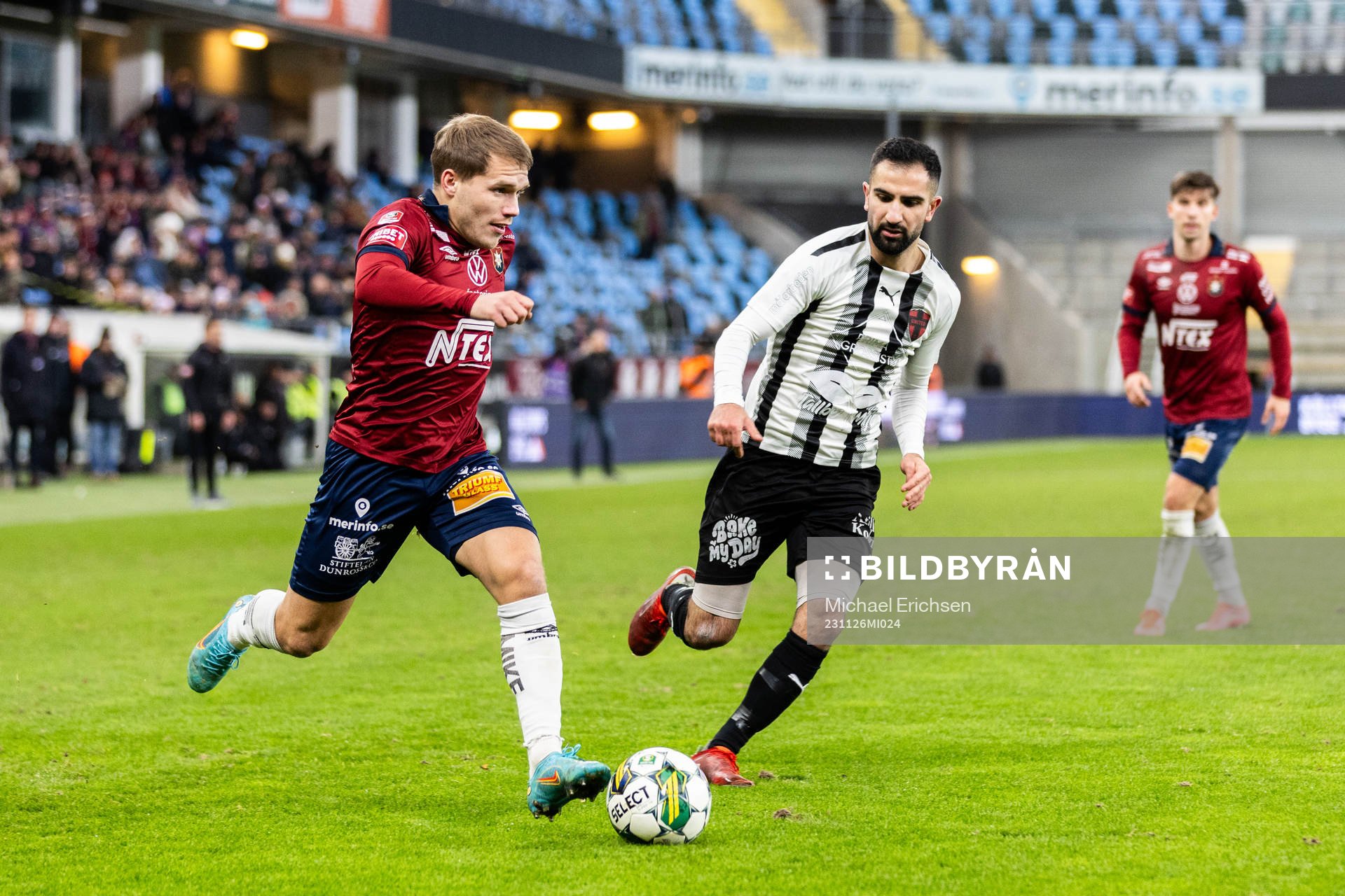 Örgrytes Hampus Dahlqvist och Nordic Uniteds Gabriel Aphrem