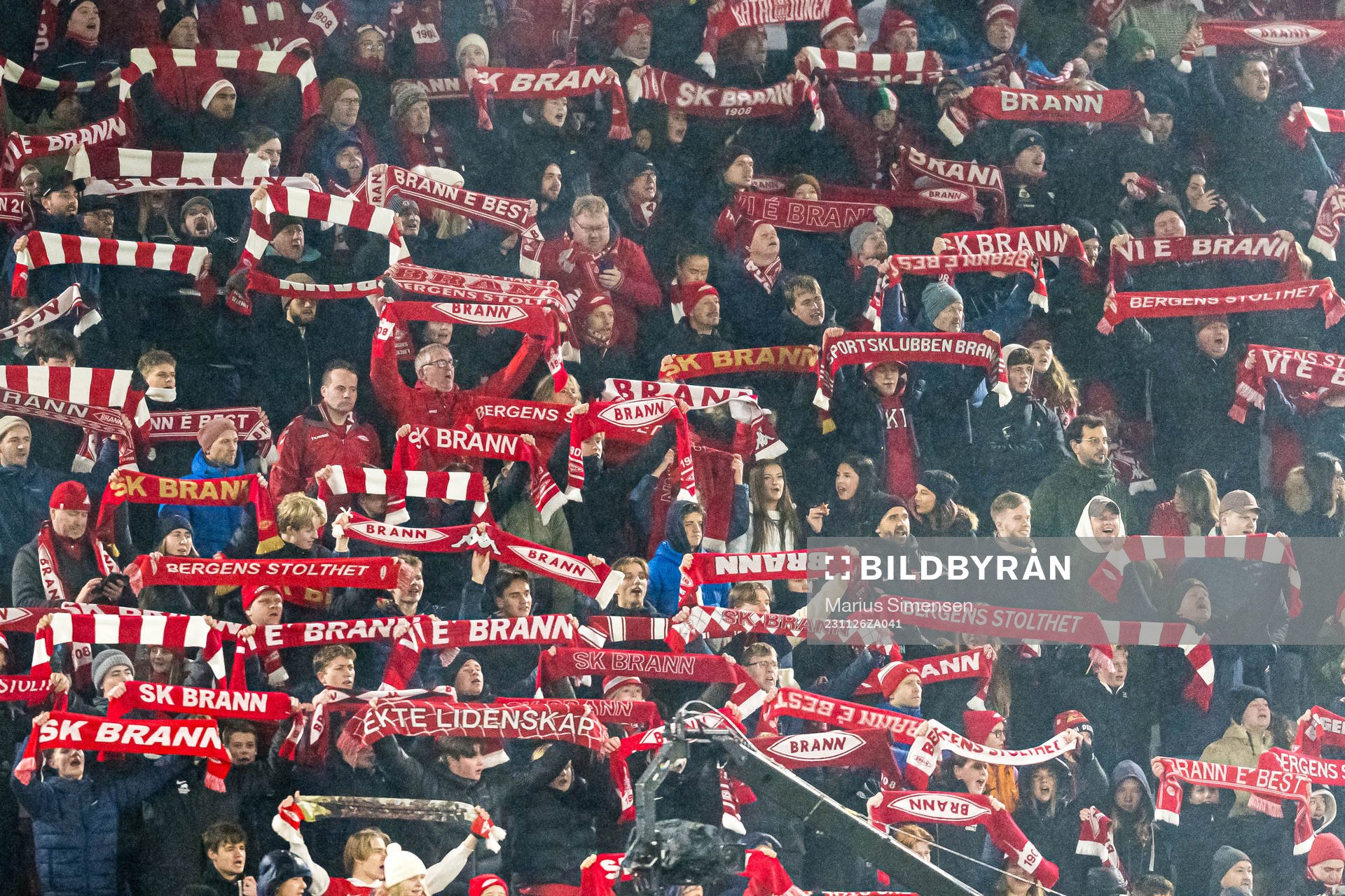 Spectators in the stands