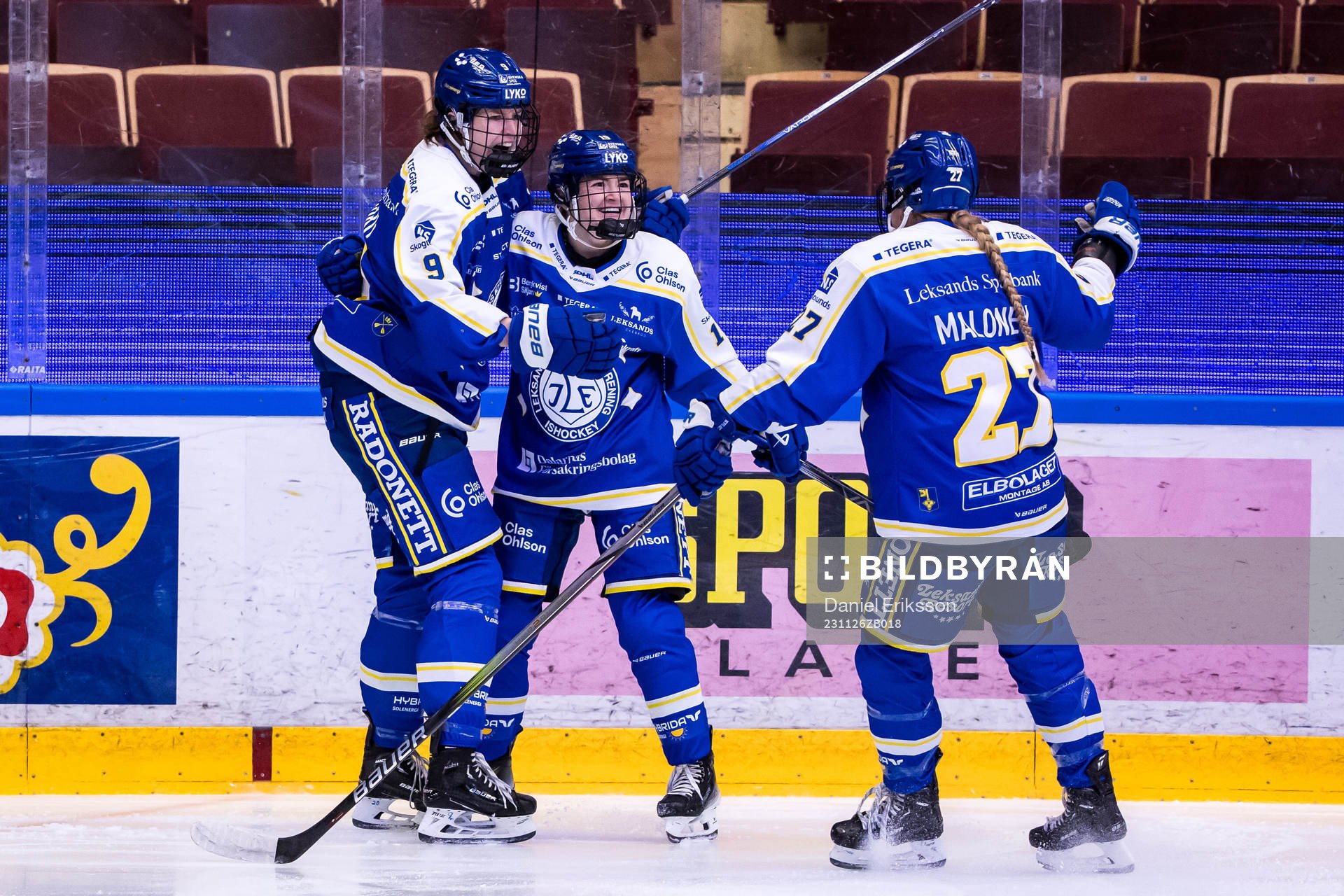 Leksands Lore Baudrit och Anna Elizabeth Purschke jublar