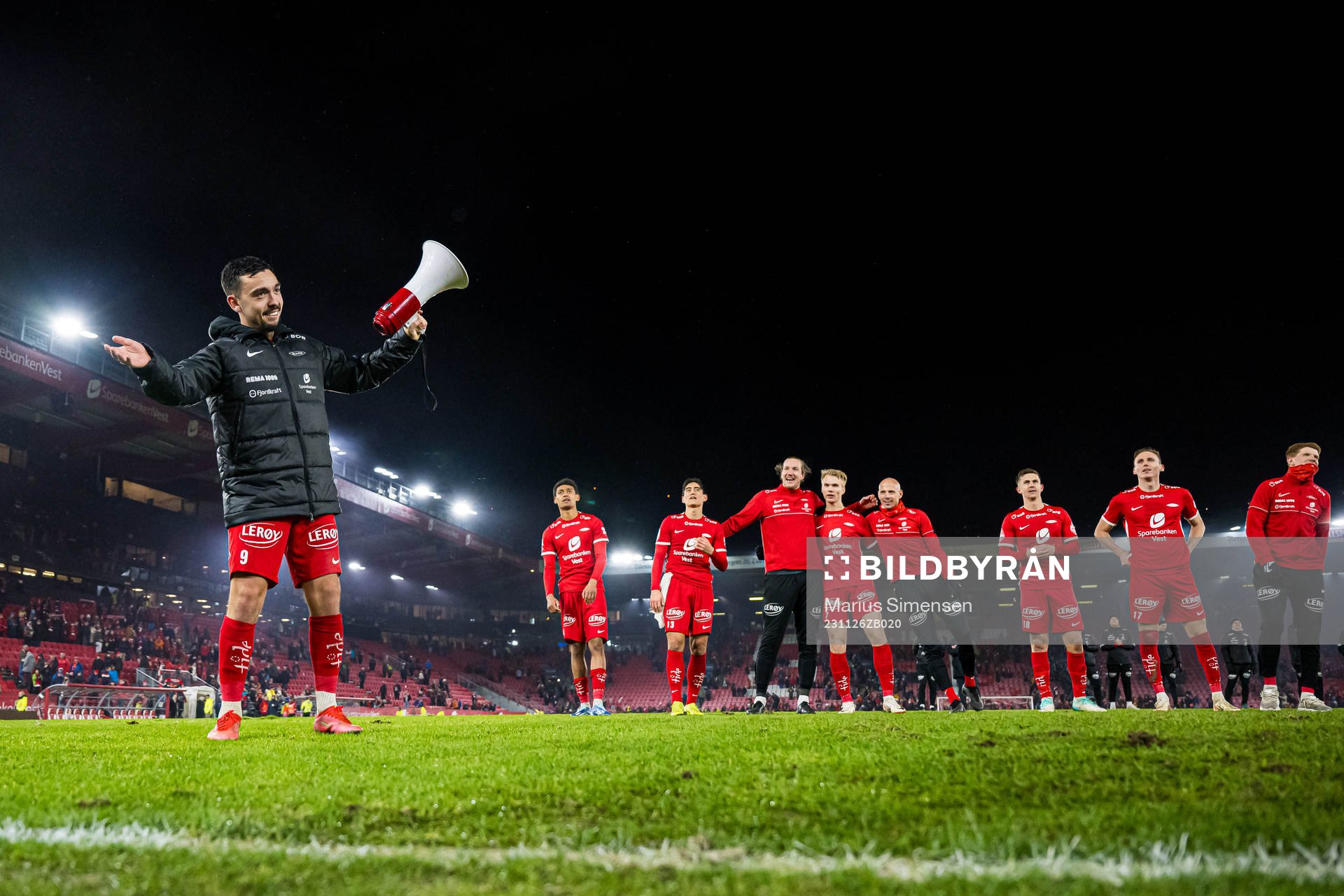 Niklas Castro of Brann celebrates