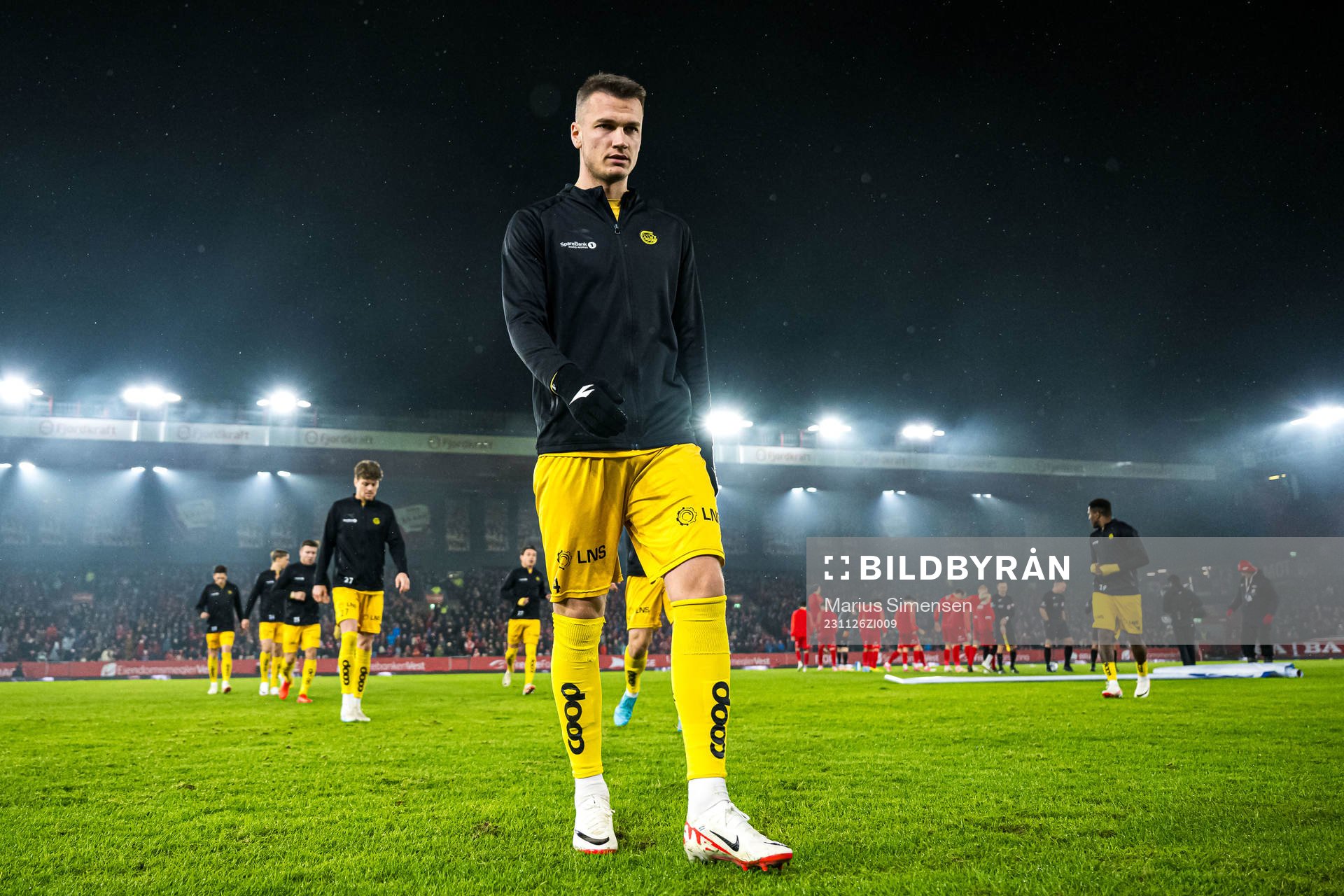 Odin Bjørtuft of Bodø/Glimt ahead of the Eliteserien match between Brann and Bodø/Glimt on November 26, 2023 in Bergen.