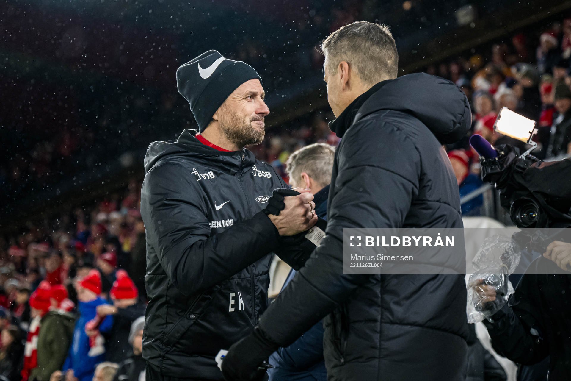Eirik Horneland, head coach of Brann, and Kjetil Knutsen,