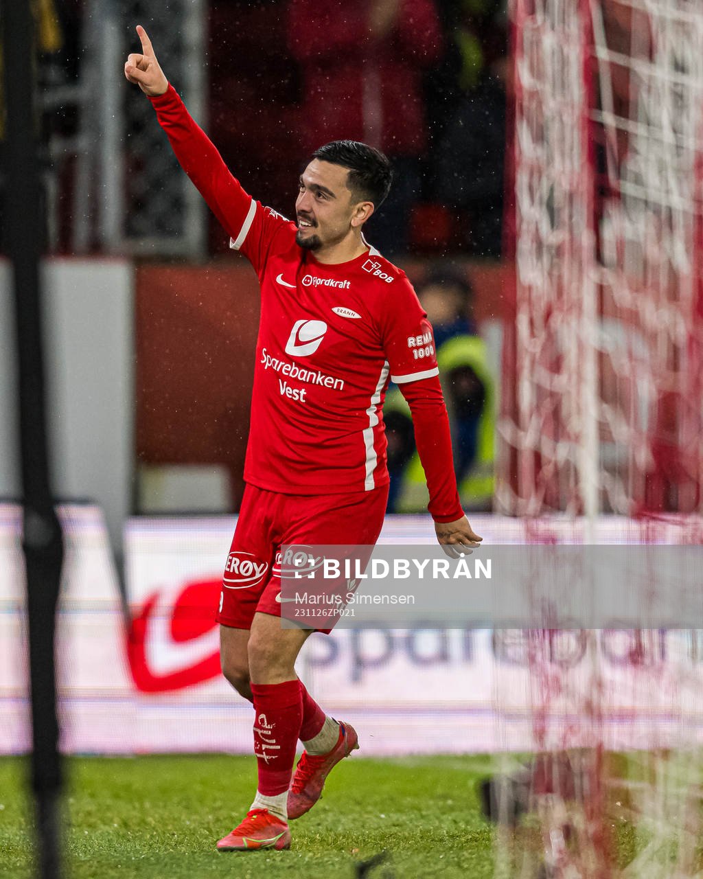 Niklas Castro of Brann celebrates