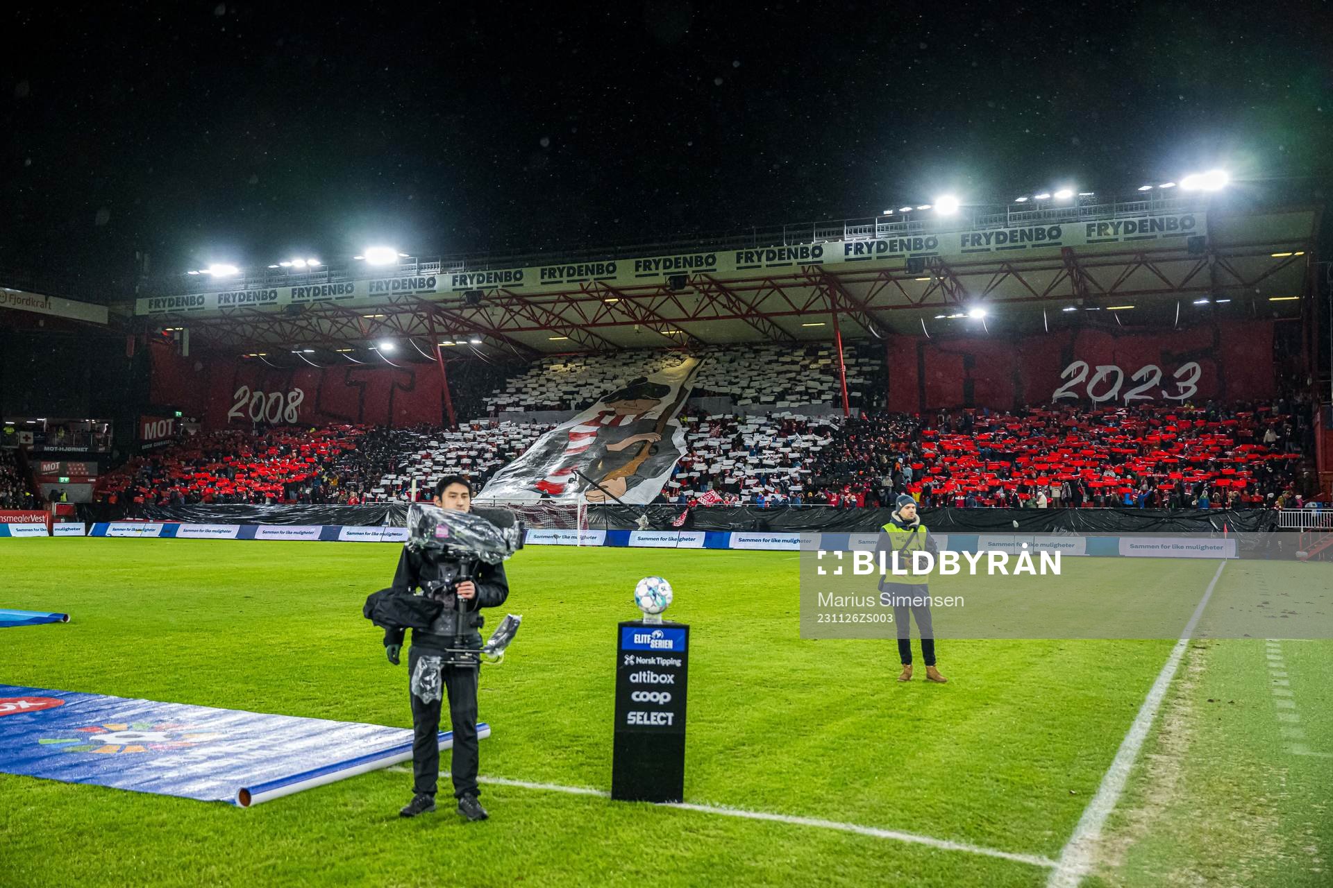 Spectators in the stands