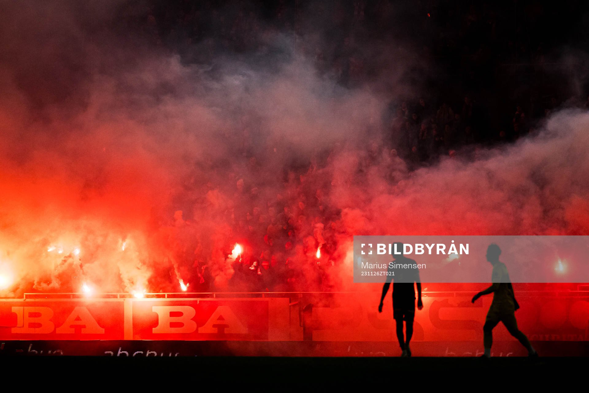 Spectators in the stands