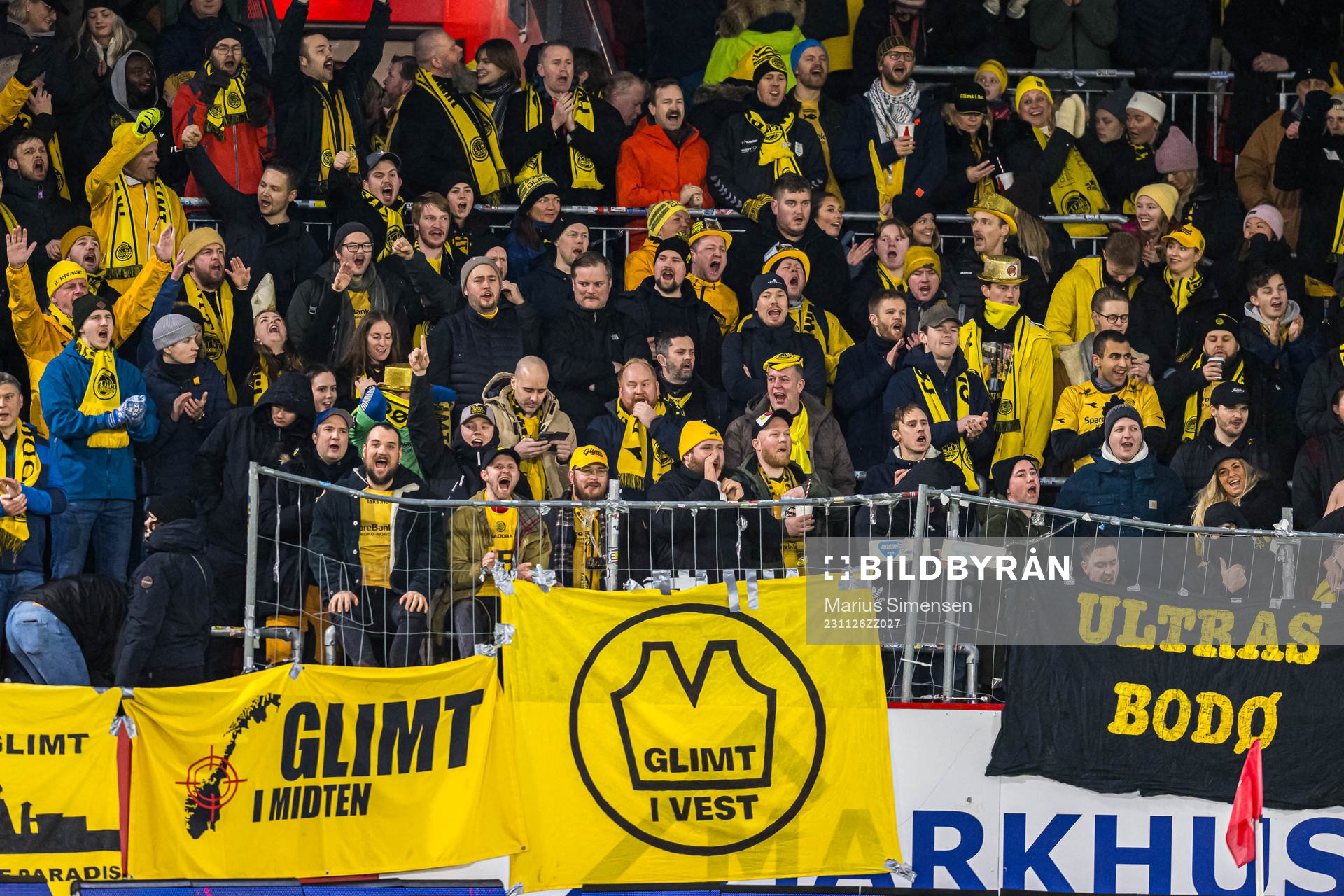 Spectators in the stands