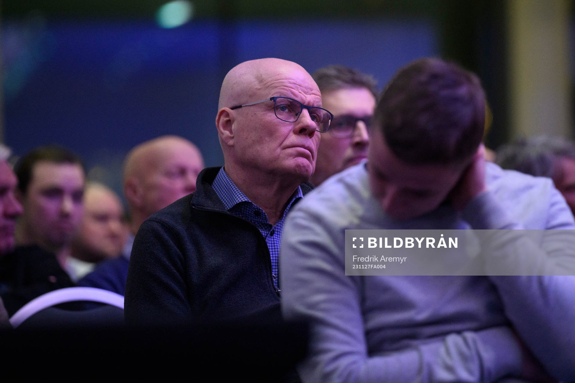 Tidigare ordförande Kent Olsson under ett medlemsmöte med IFK Göteborg den 27 november 2023 i Göteborg. 