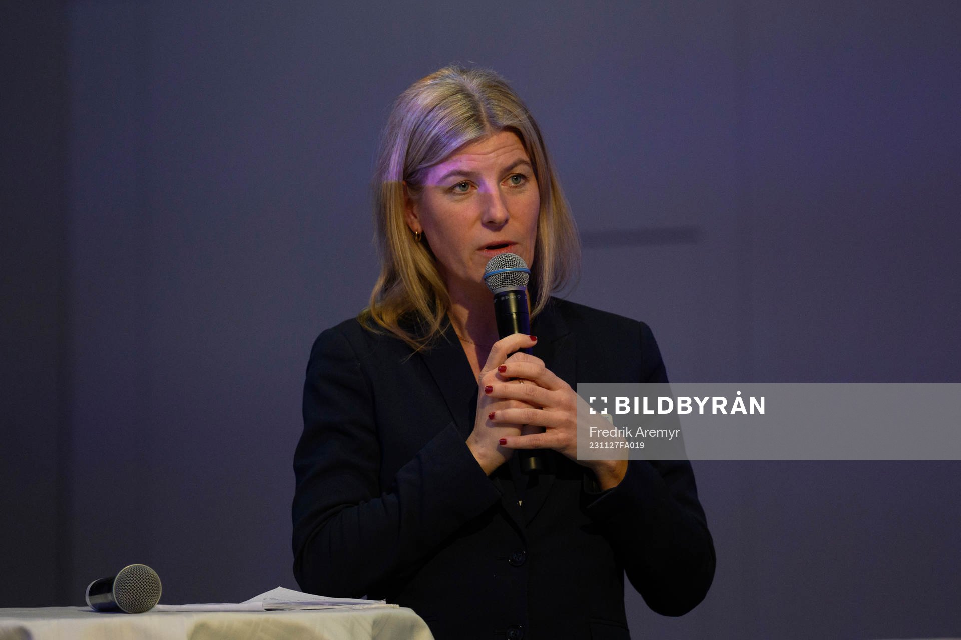 Hållbarhetschef Elisabeth Anderton under ett medlemsmöte med IFK Göteborg den 27 november 2023 i Göteborg. 