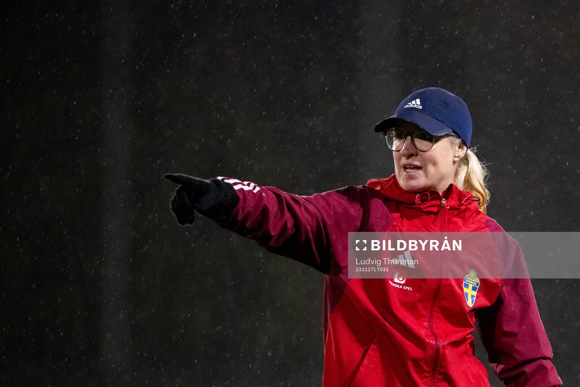 Assistant coach Victoria Sandell of Sweden