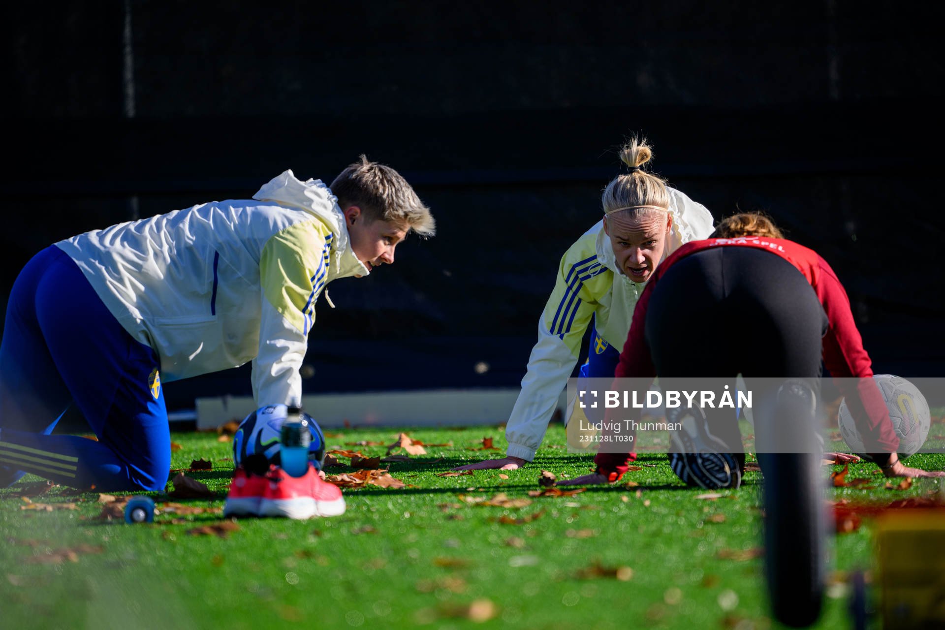 Lina Hurtig and Caroline Seger of Sweden