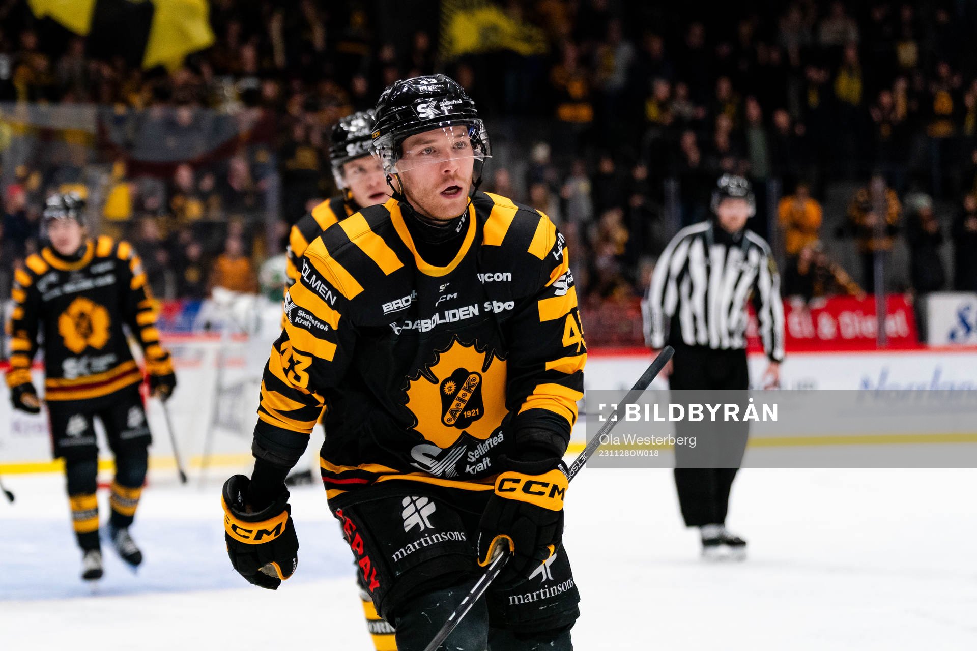 Skellefteås Filip Sandberg jublar