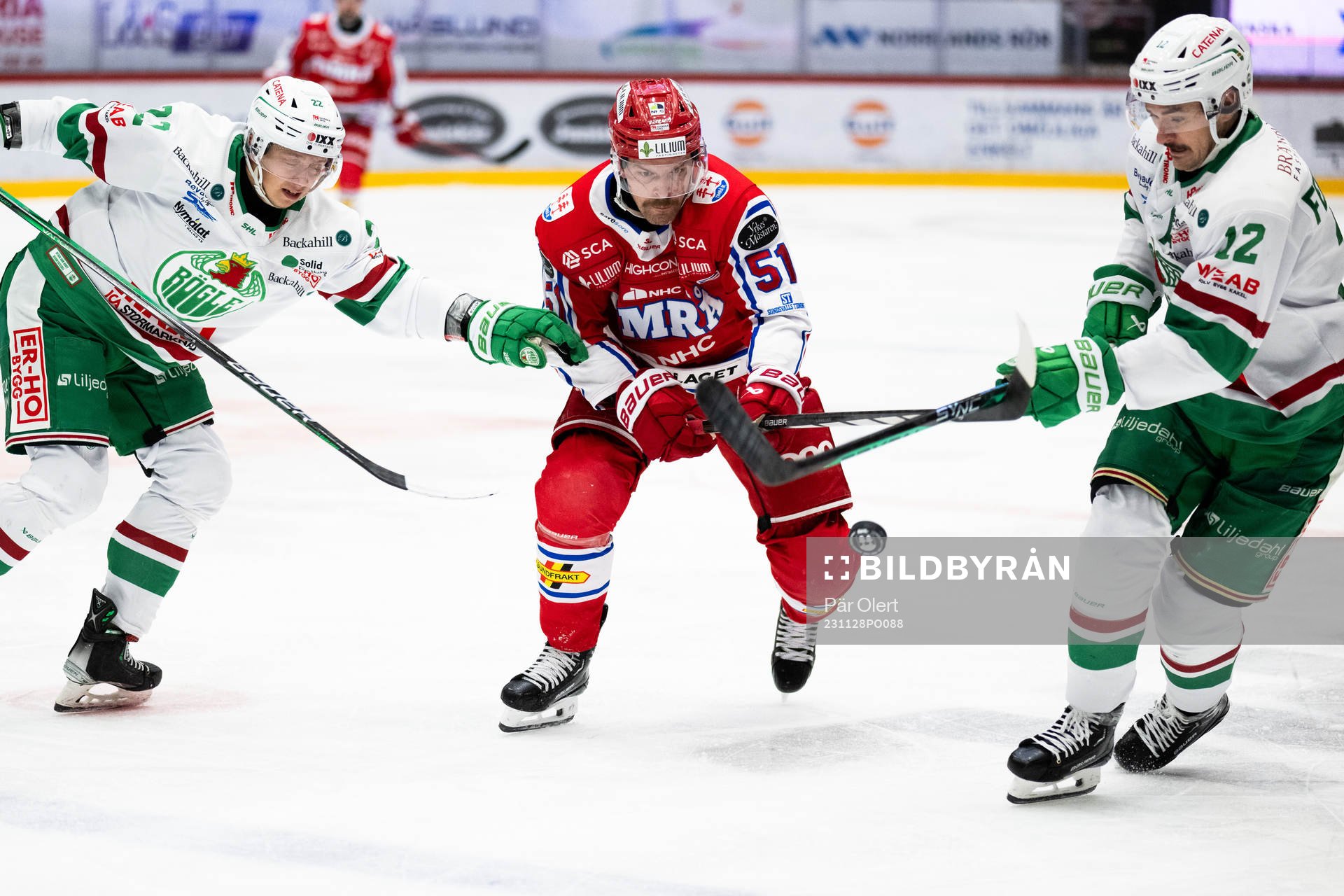 Rögles Samuel Jonsson, Brady Ferguson och Timrås Anton