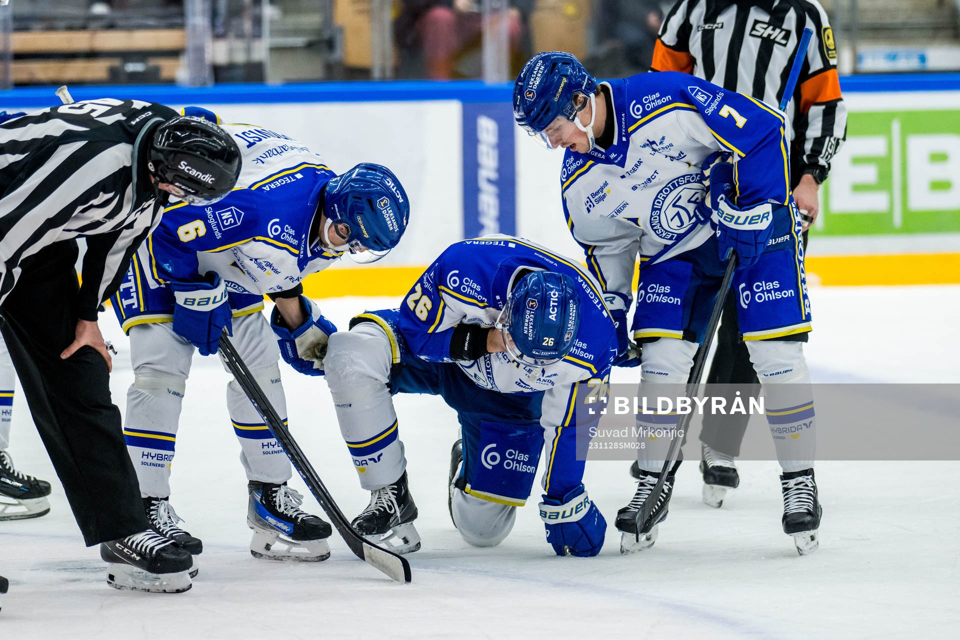 Leksands IFs Patrik Noren har ont