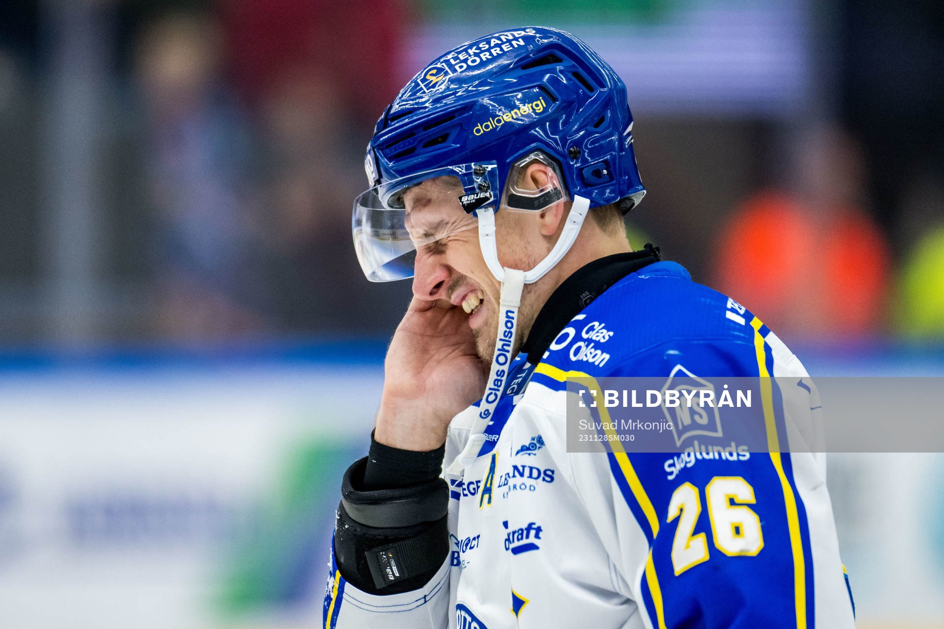 Leksands IFs Patrik Noren har ont
