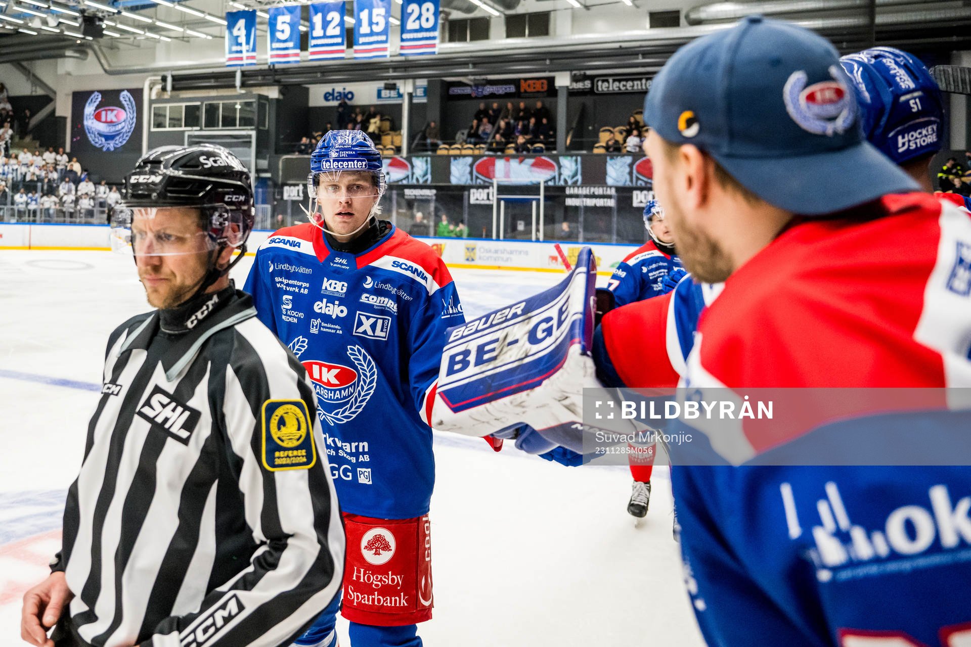 Oskarshamns Hampus Karlsson jublar reduceringen 2-1