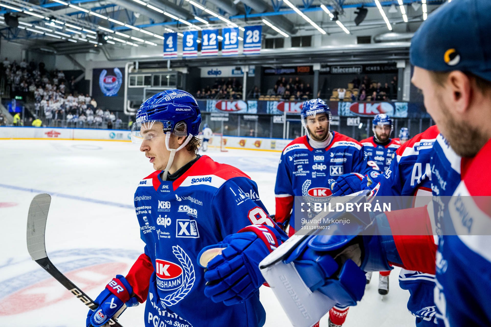 IK Oskarshamns Lukas Jasek jublar