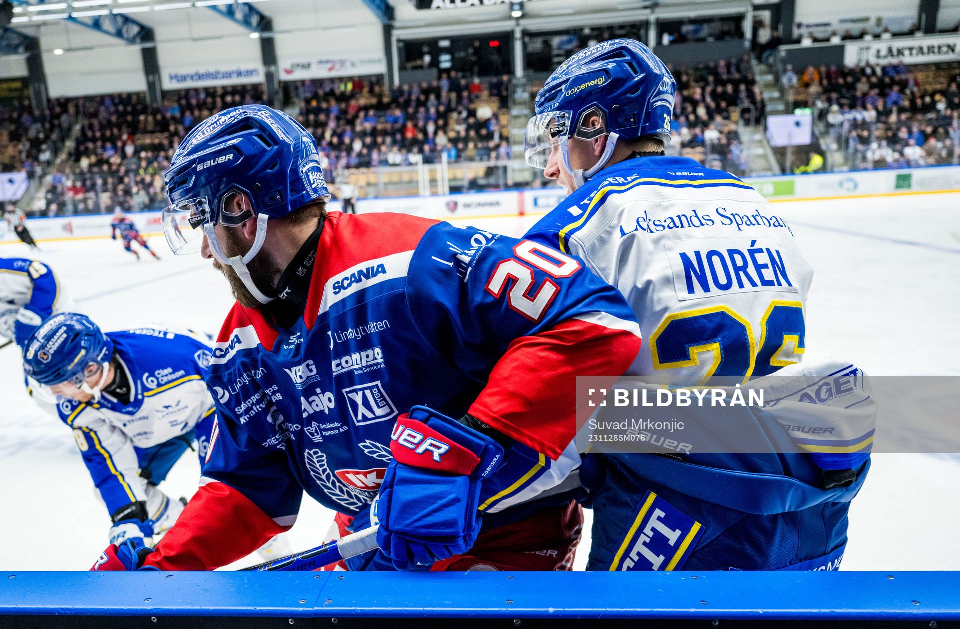Leksands IFs Patrik Noren och IK Oskarshamns Hynek Zohorna