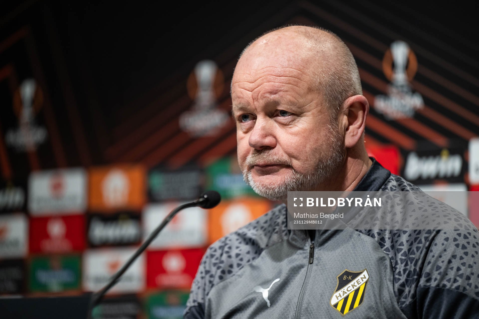 Head coach Per-Mathias Høgmo at a press conference with