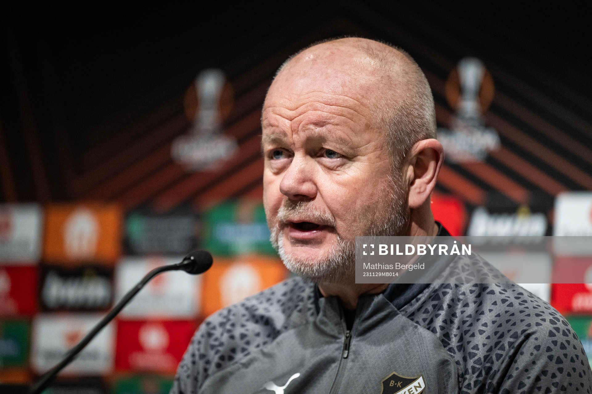 Head coach Per-Mathias Høgmo at a press conference with