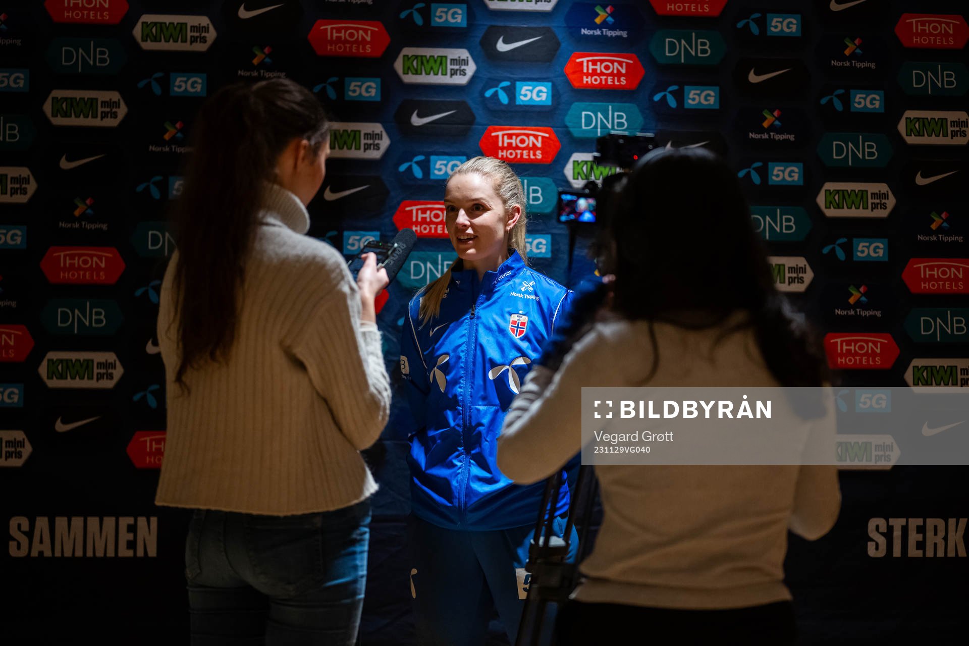 Goalkeeper Guro Pettersen of the Norwegian women's national