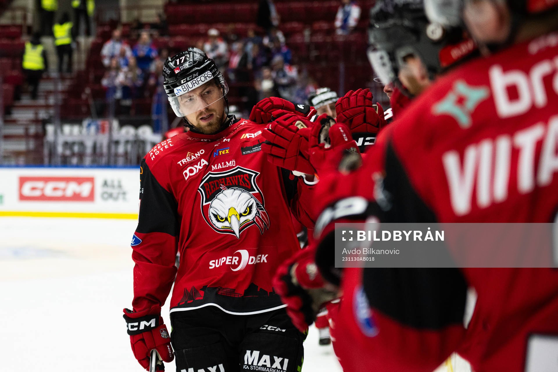 Malmö Redhawks Johan Ivarsson  jublar