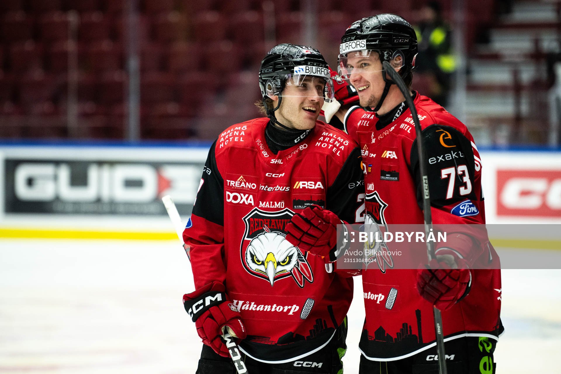 Malmö Redhawks Janne Kuokkanen och Adam Ollas Mattsson