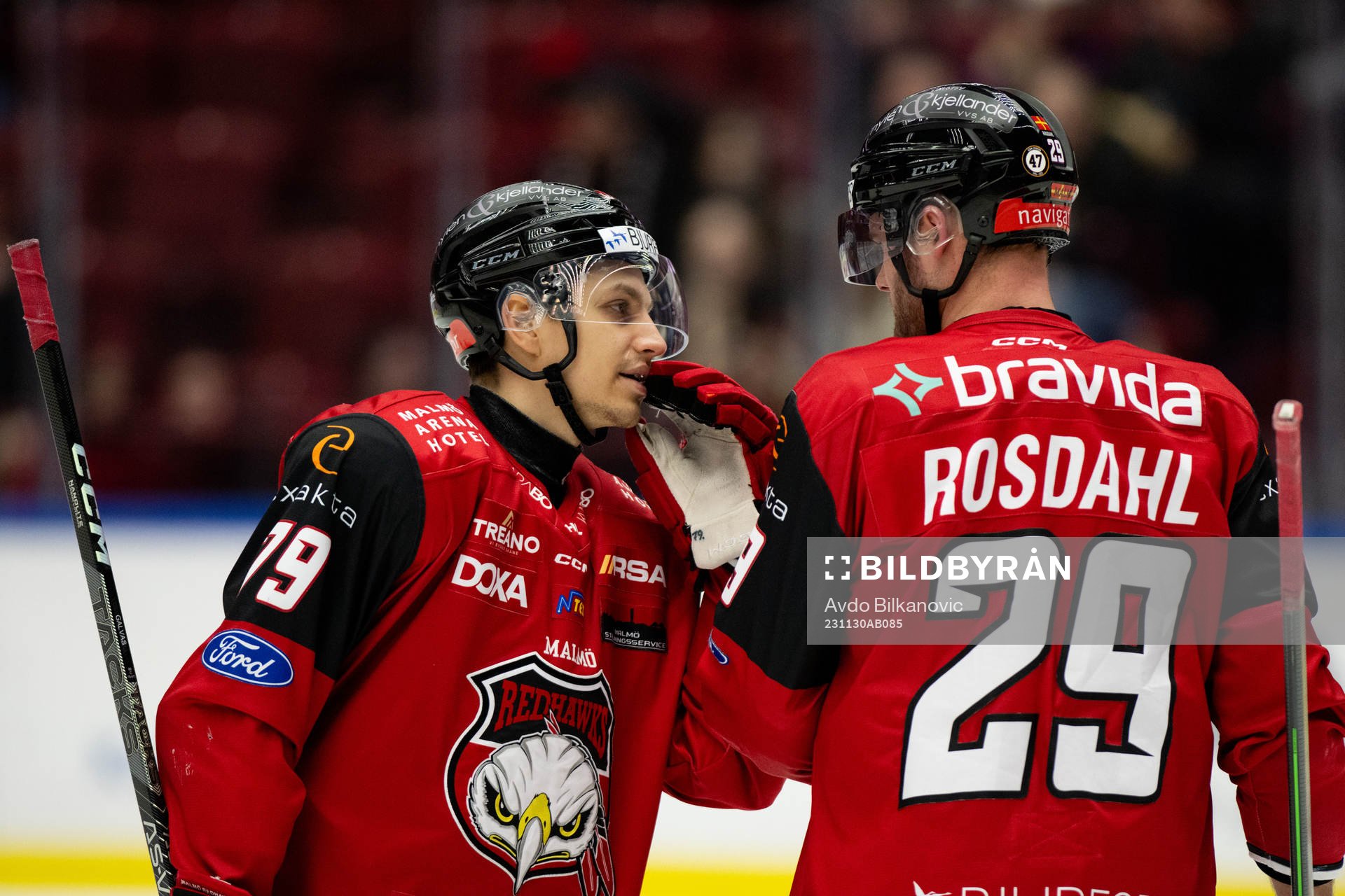 Malmö Redhawks Jakub Galvas och Kim Rosdahl