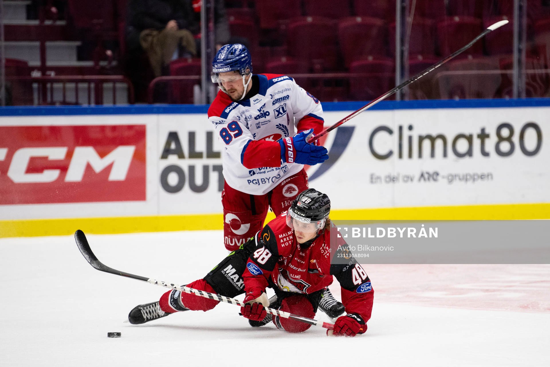 Malmö Redhawks Lauri Pajuniemi och Oskarshamns Patrik