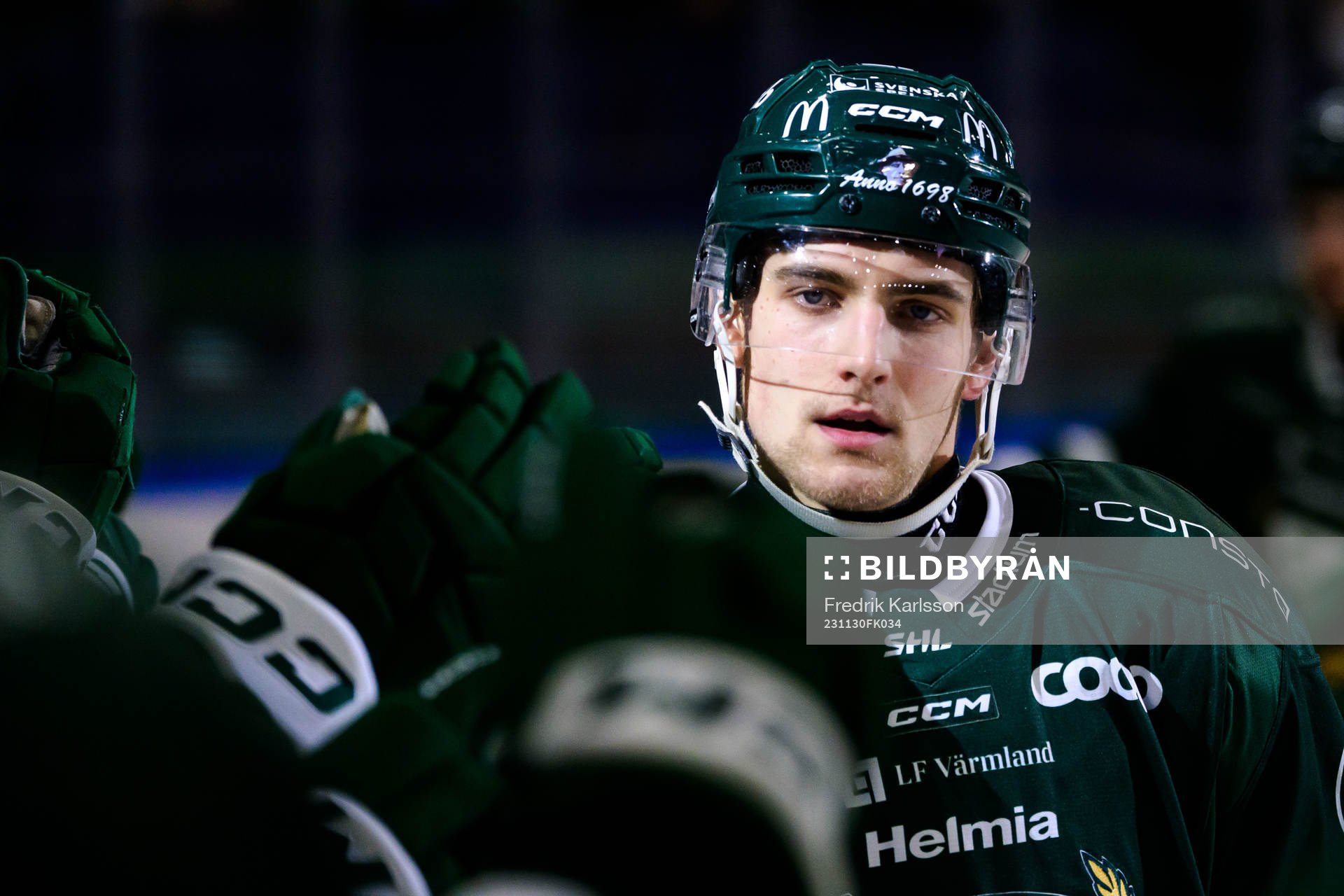Färjestads Joel Nyström jublar