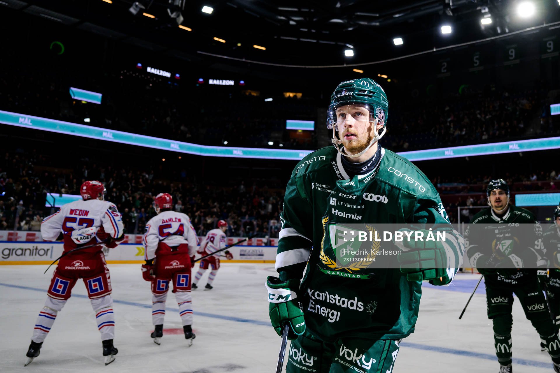 Färjestads Marcus Westfält jublar