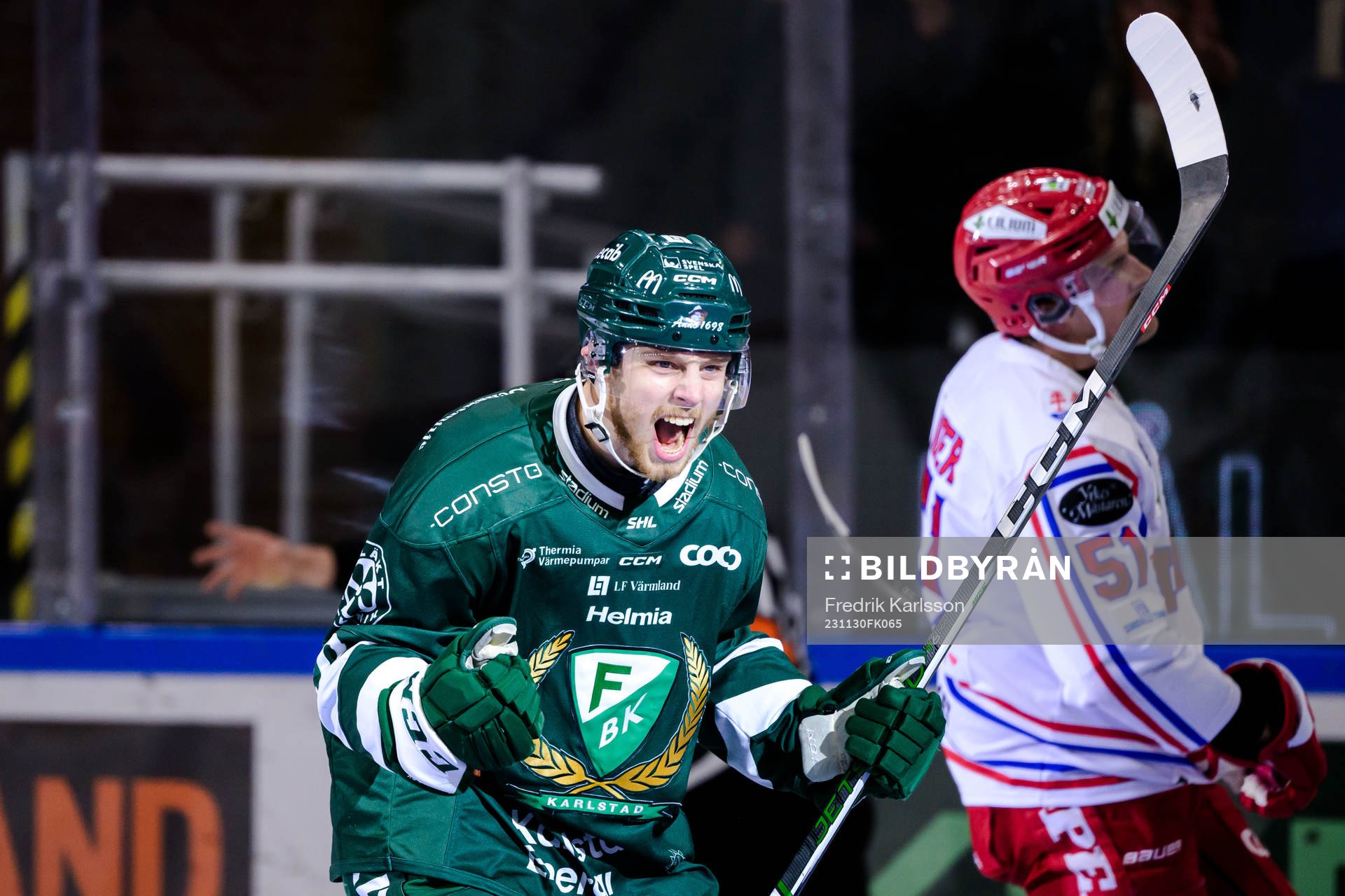Färjestads Marcus Westfält jublar