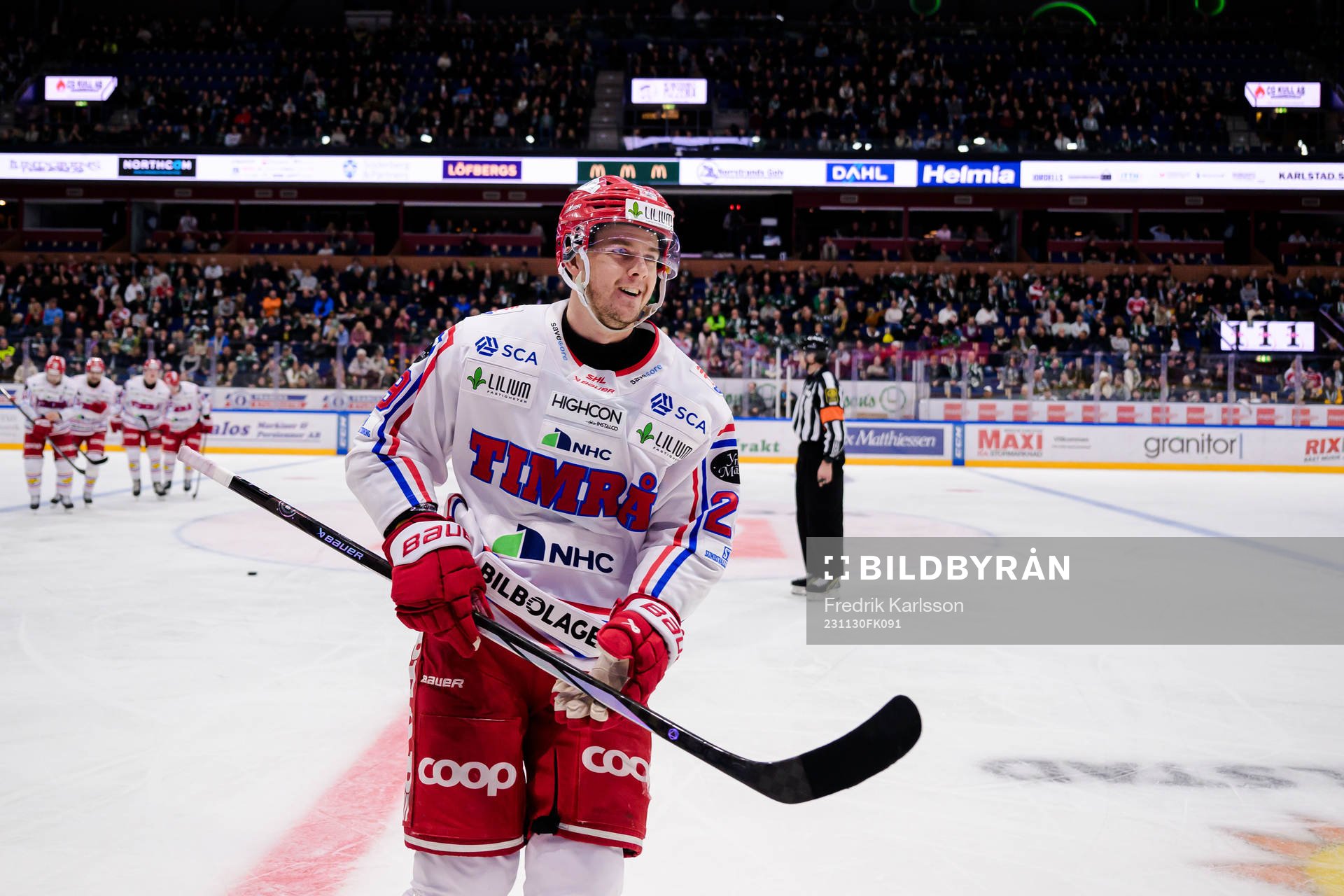 Timrås Filip Hållander jublar