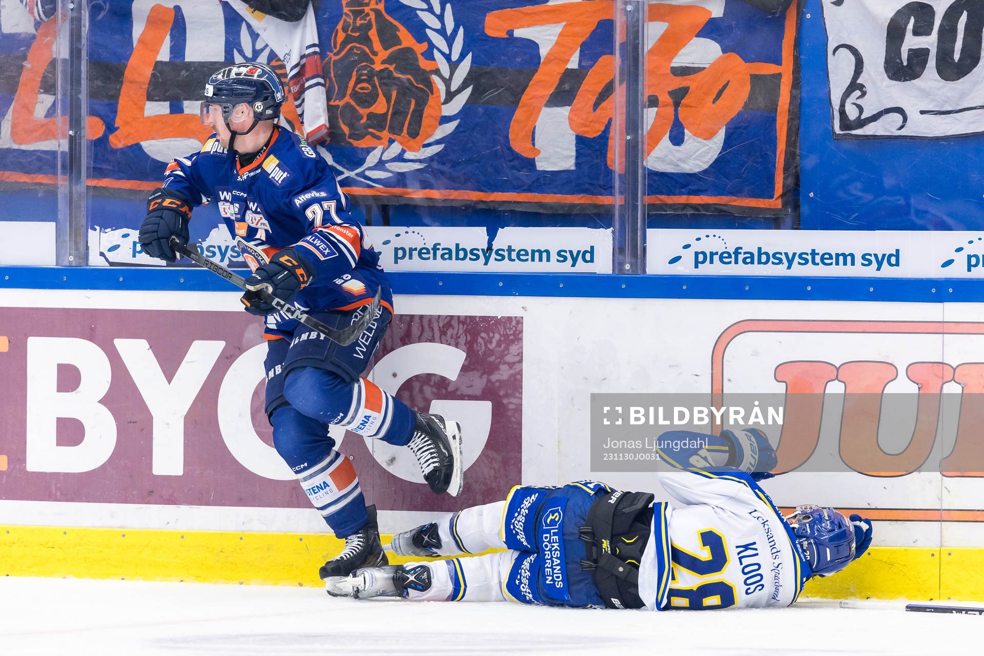 Växjös Martin Lundberg och Leksands Justin Glenn Kloos