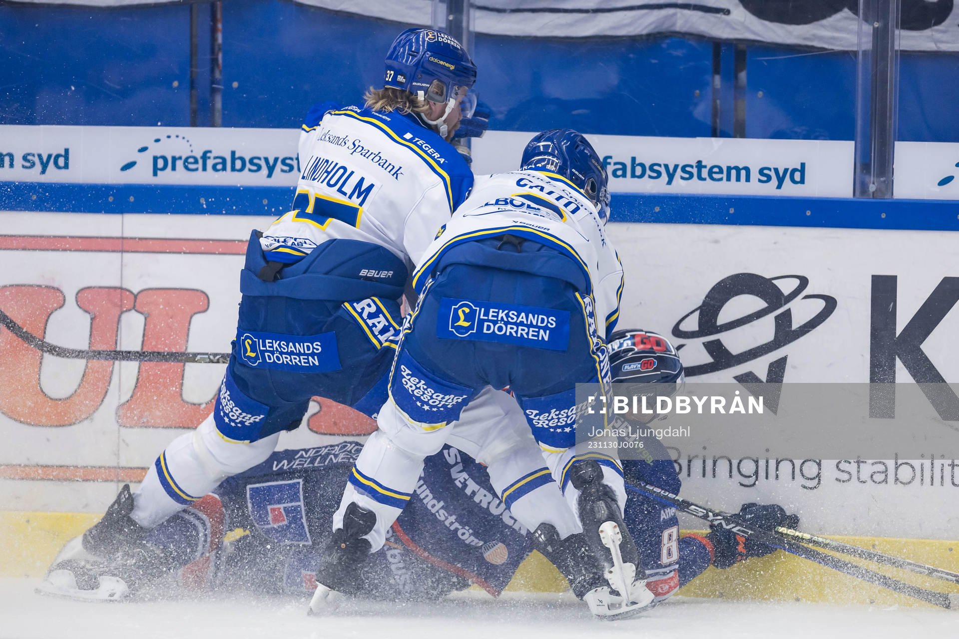 Leksands Anton Lindholm och Matt Caito och Växjös Joel