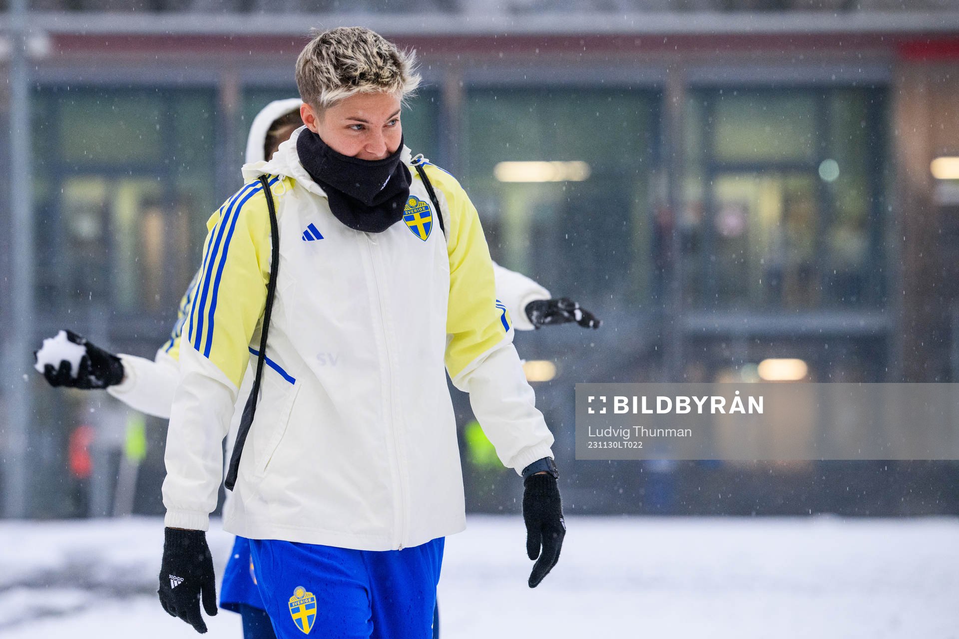Lina Hurtig during a training session with swedish women’s national football team on November 30, 2023 in Lucerene. 